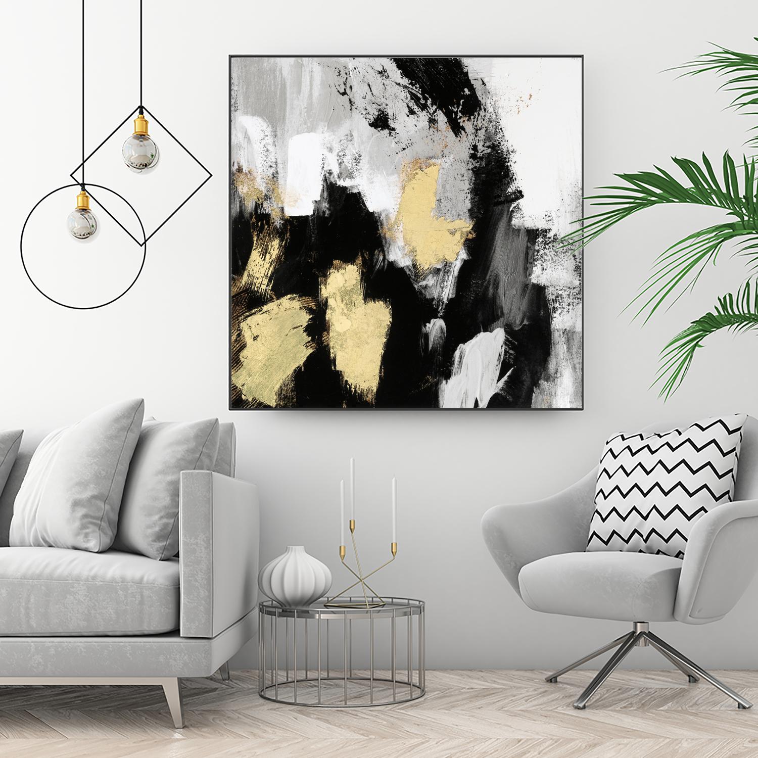 Neutral Gold Collage I by Victoria Borges on GIANT ART - gold abstract abstract