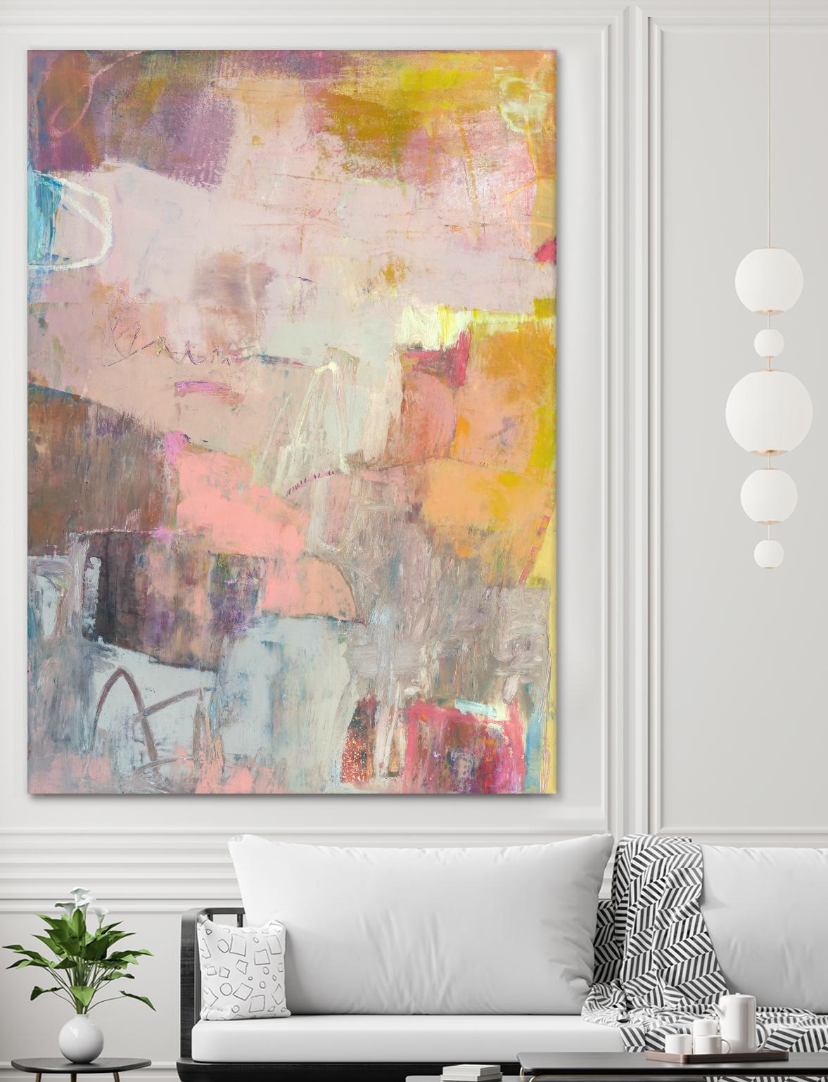 Lann II by Sue Jachimiec on GIANT ART - pink abstract abstract