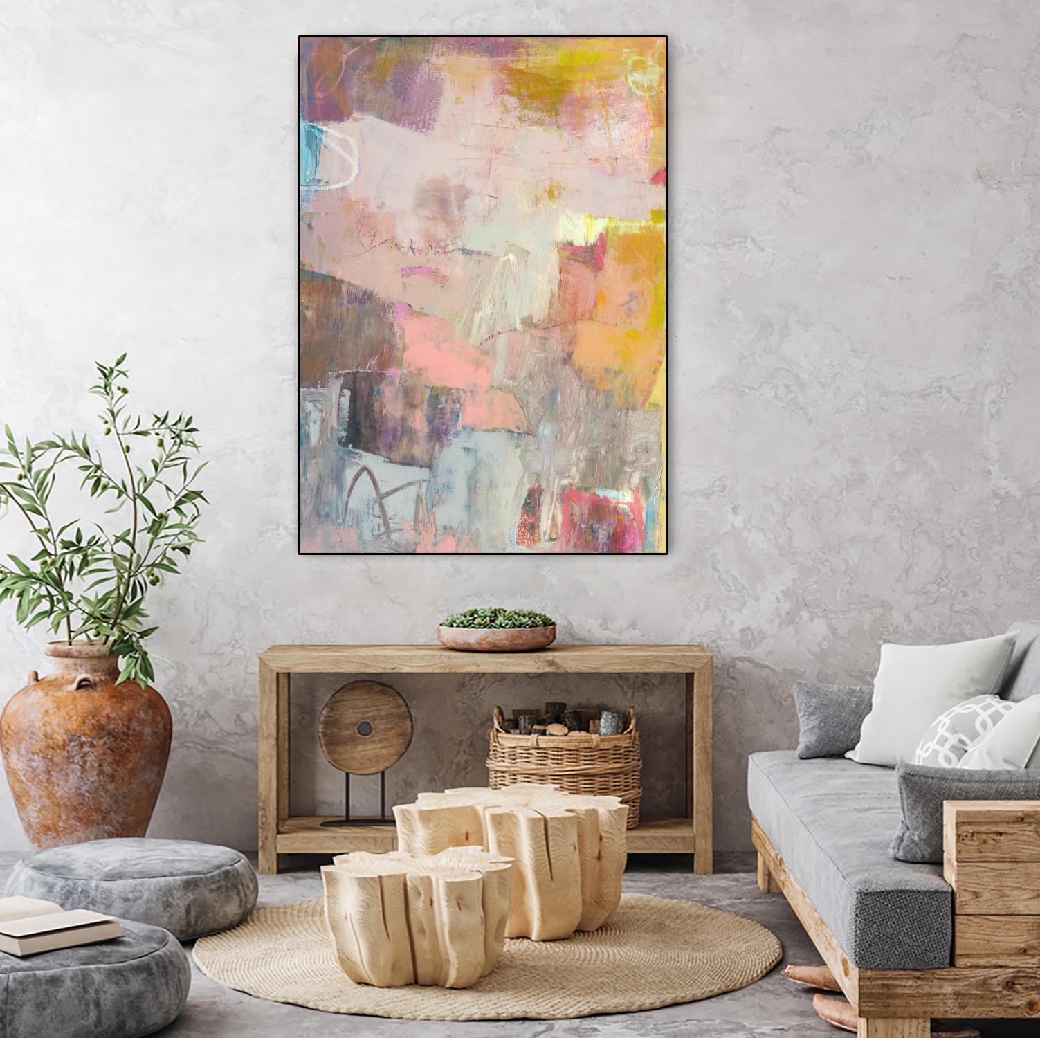 Lann II by Sue Jachimiec on GIANT ART - pink abstract abstract