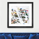 Pollock's Party I by Jodi Fuchs on GIANT ART - red abstract