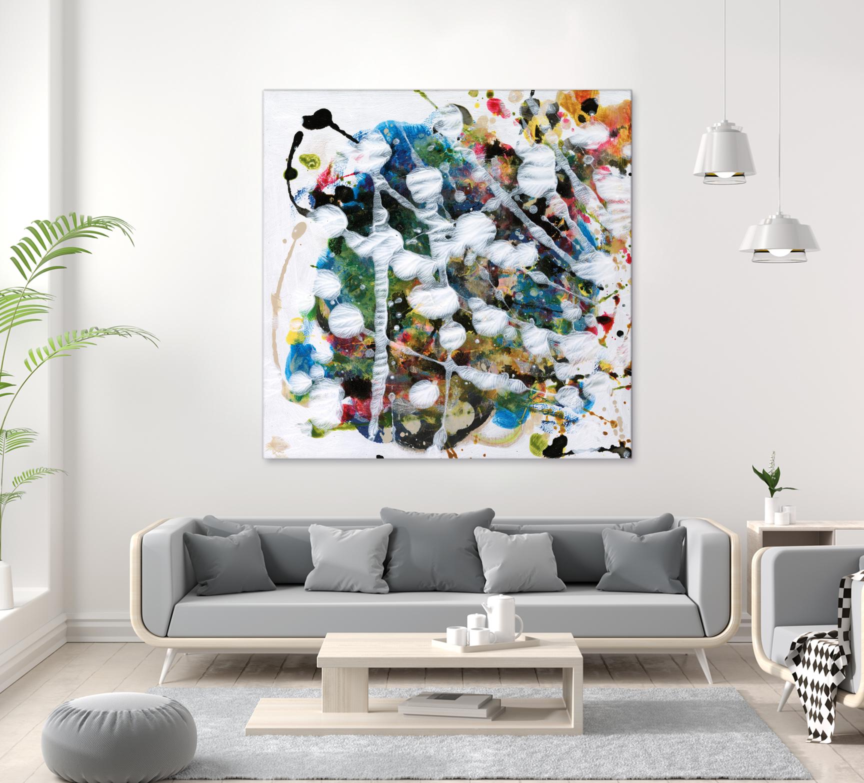Pollock's Party II by Jodi Fuchs on GIANT ART - orange abstract abstract