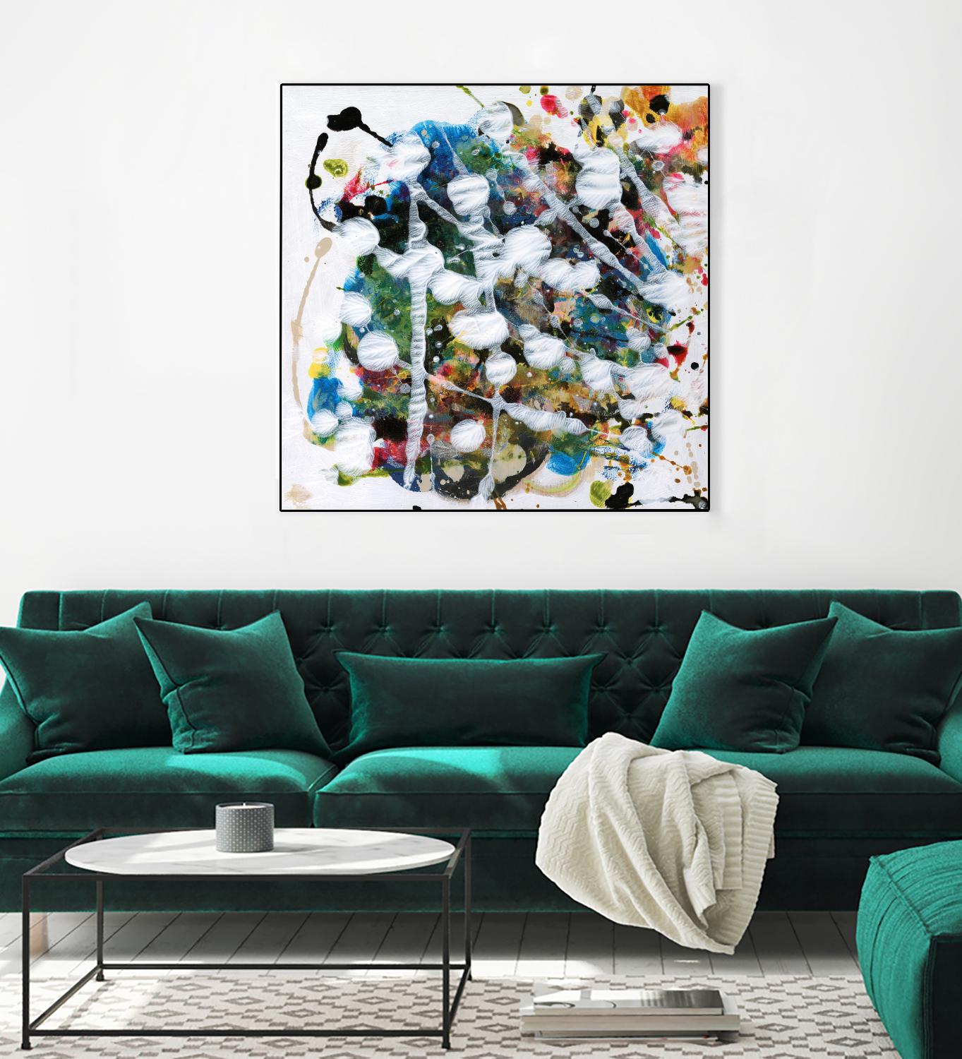 Pollock's Party II by Jodi Fuchs on GIANT ART - orange abstract abstract