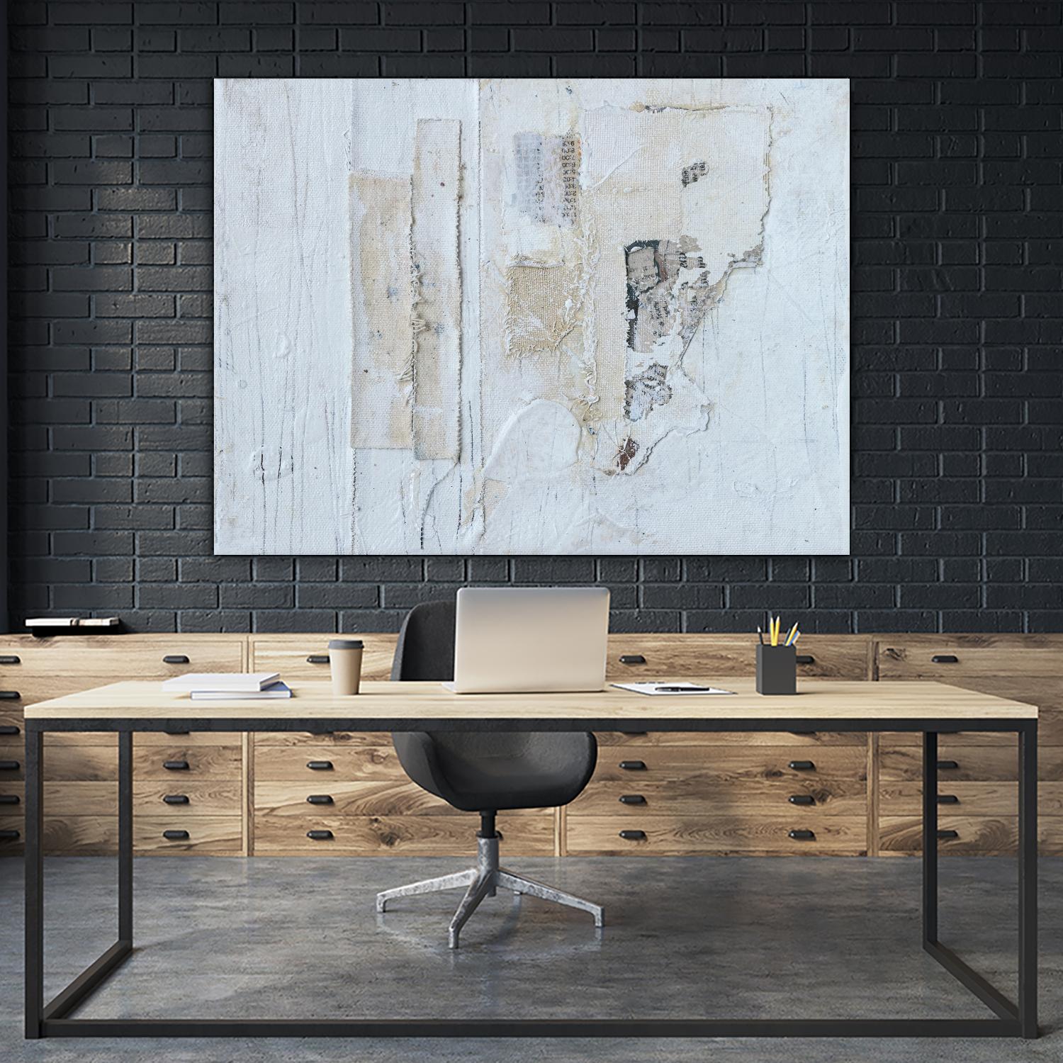 Broken to Beautiful 3 by Erin Ashley on GIANT ART - beige abstract abstract