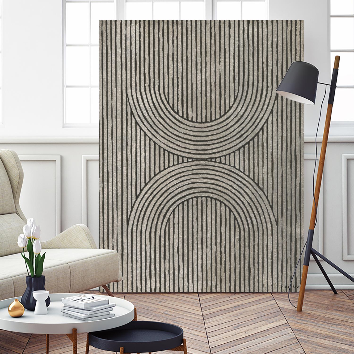 Cedar Grooves II by Vanna Lam on GIANT ART - black  abstract