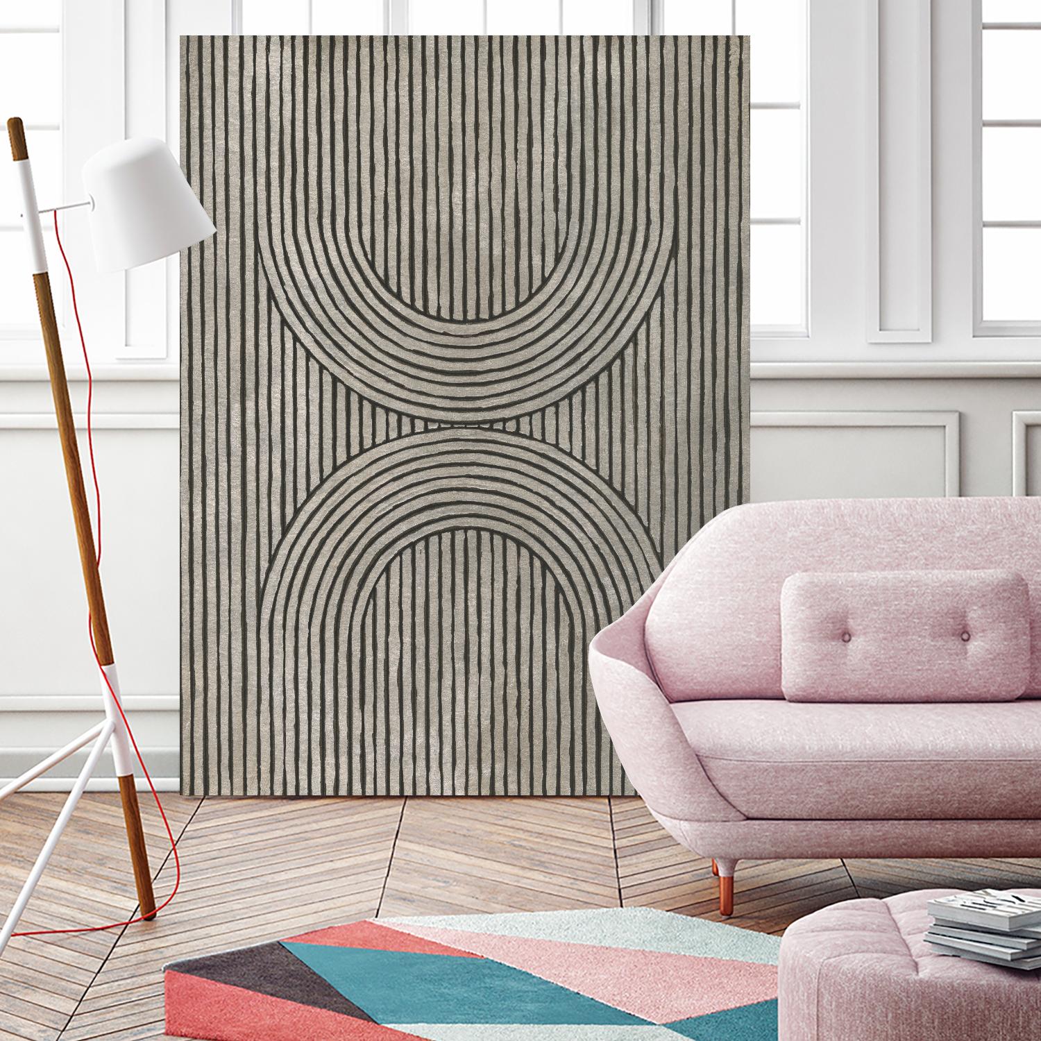 Cedar Grooves II by Vanna Lam on GIANT ART - black  abstract