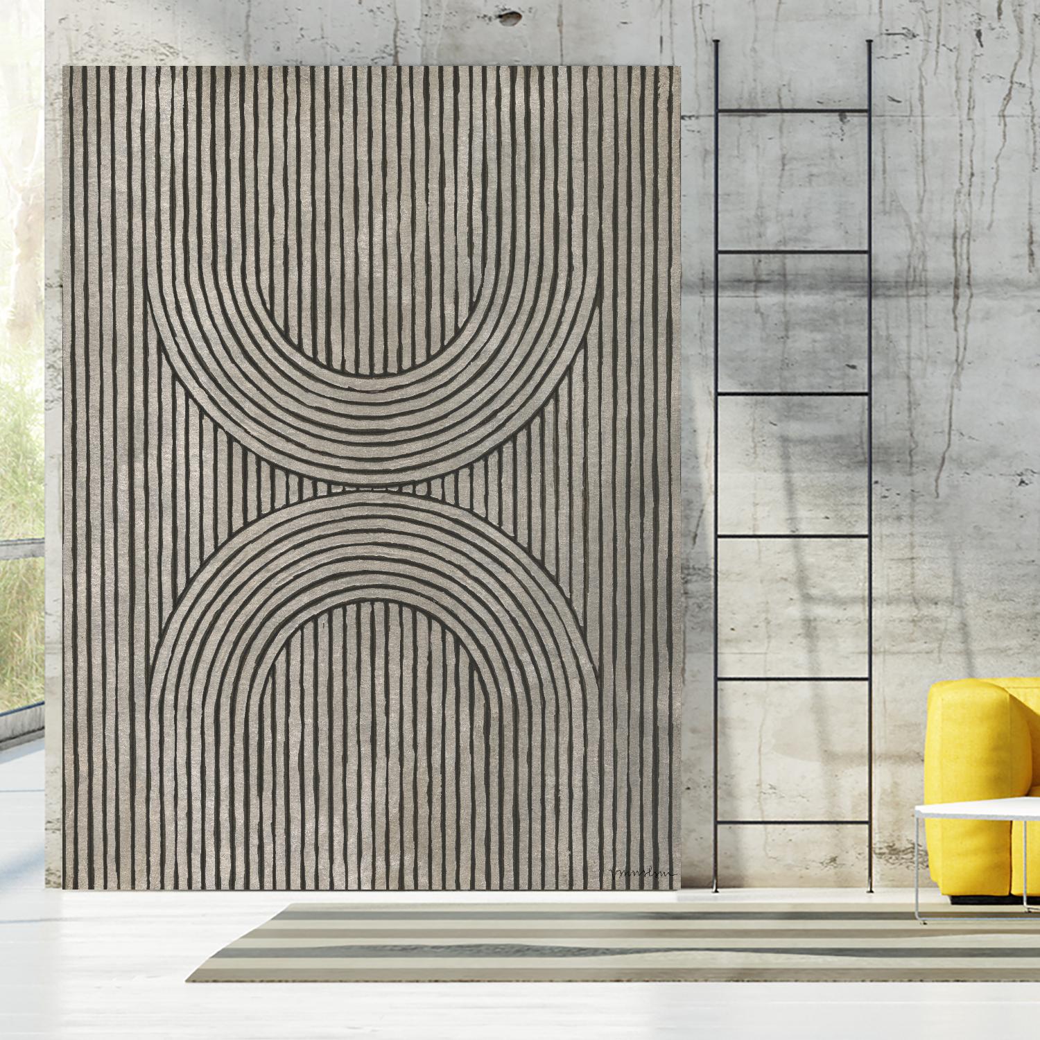 Cedar Grooves II by Vanna Lam on GIANT ART - black  abstract