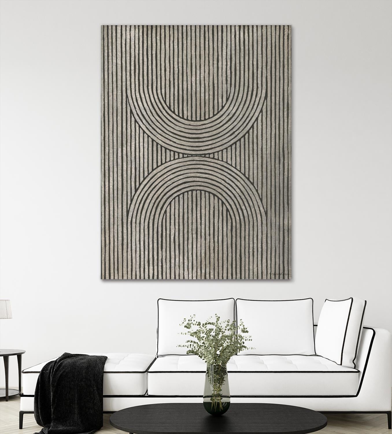 Cedar Grooves II by Vanna Lam on GIANT ART - black  abstract