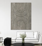 Cedar Grooves II by Vanna Lam on GIANT ART - black  abstract