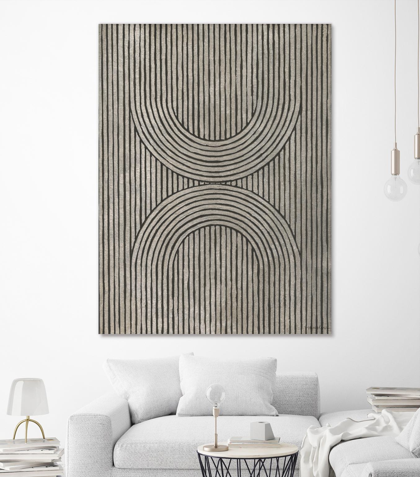 Cedar Grooves II by Vanna Lam on GIANT ART - black  abstract