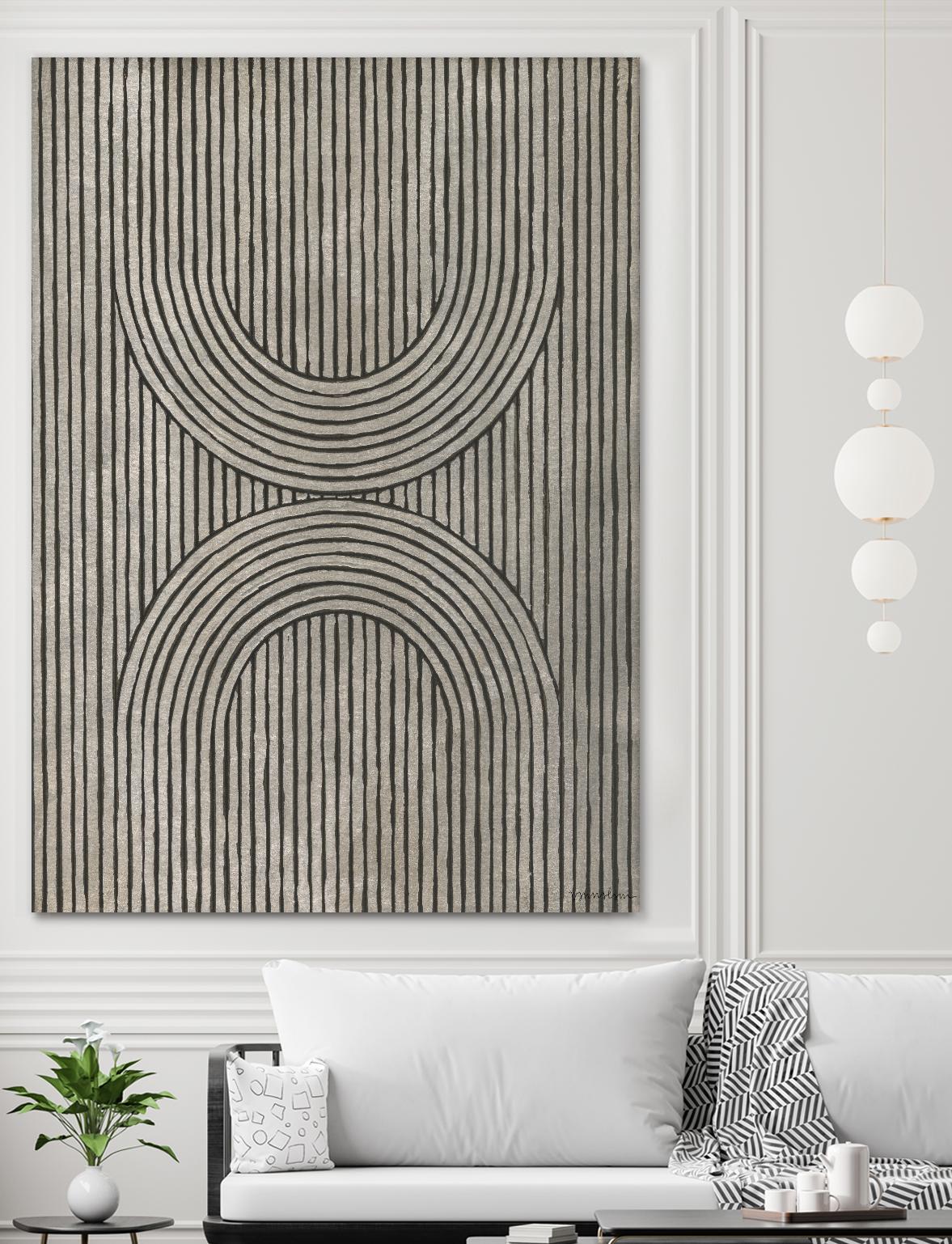 Cedar Grooves II by Vanna Lam on GIANT ART - black  abstract