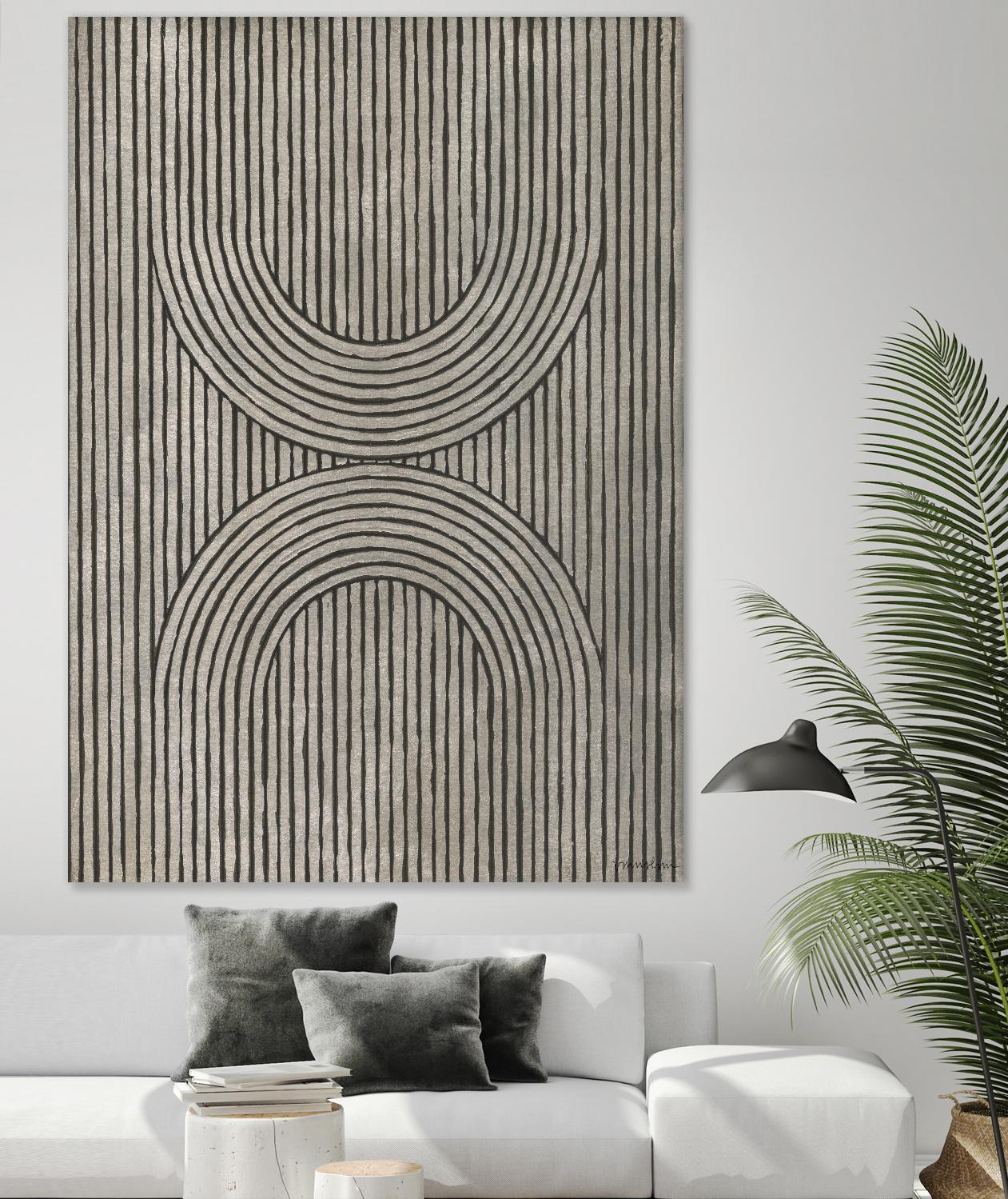 Cedar Grooves II by Vanna Lam on GIANT ART - black  abstract