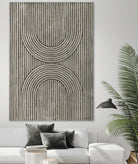 Cedar Grooves II by Vanna Lam on GIANT ART - black  abstract