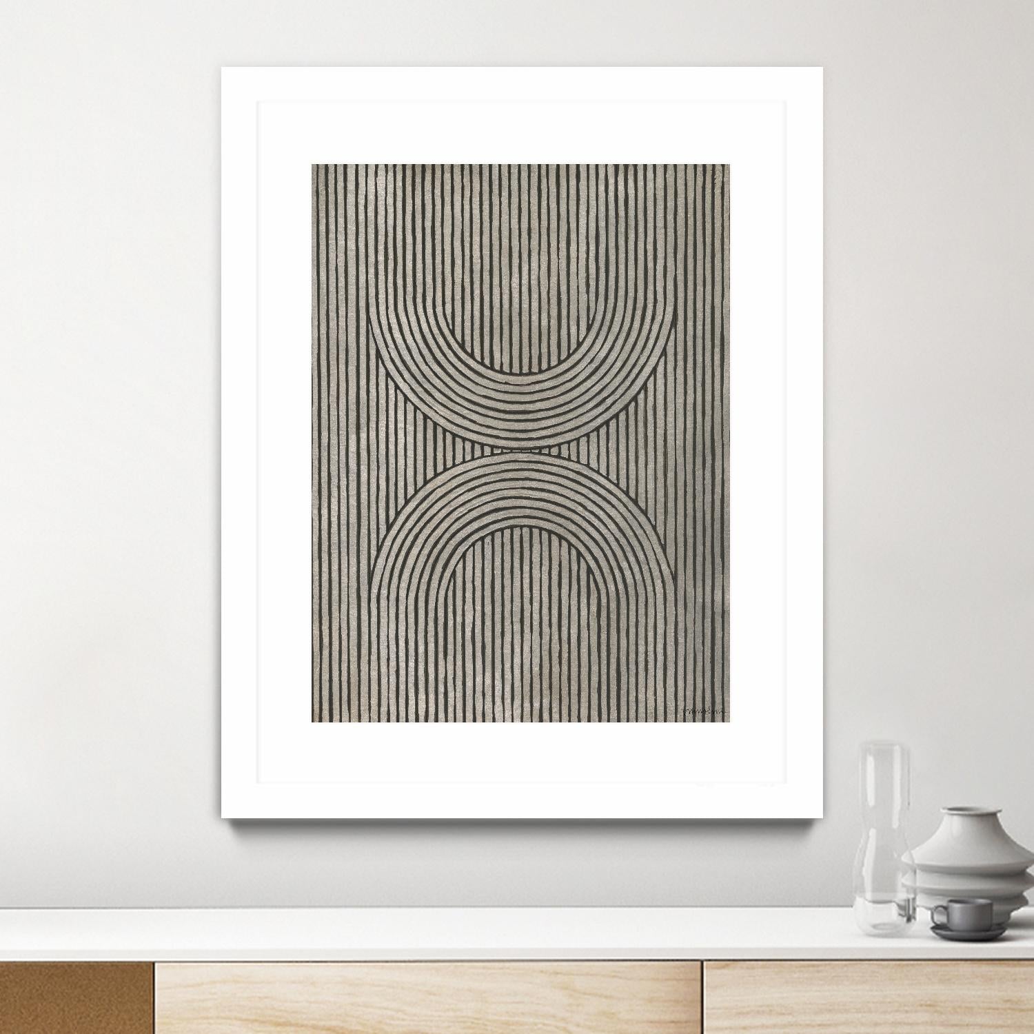 Cedar Grooves II by Vanna Lam on GIANT ART - black  abstract