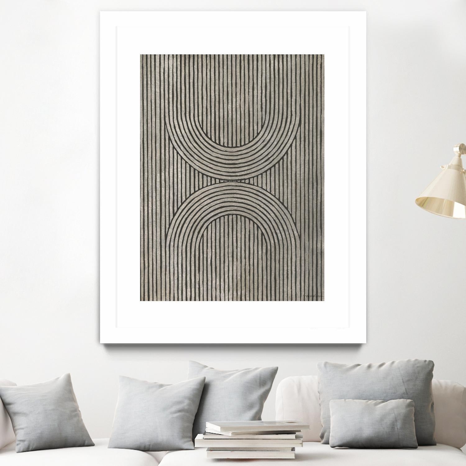 Cedar Grooves II by Vanna Lam on GIANT ART - black  abstract