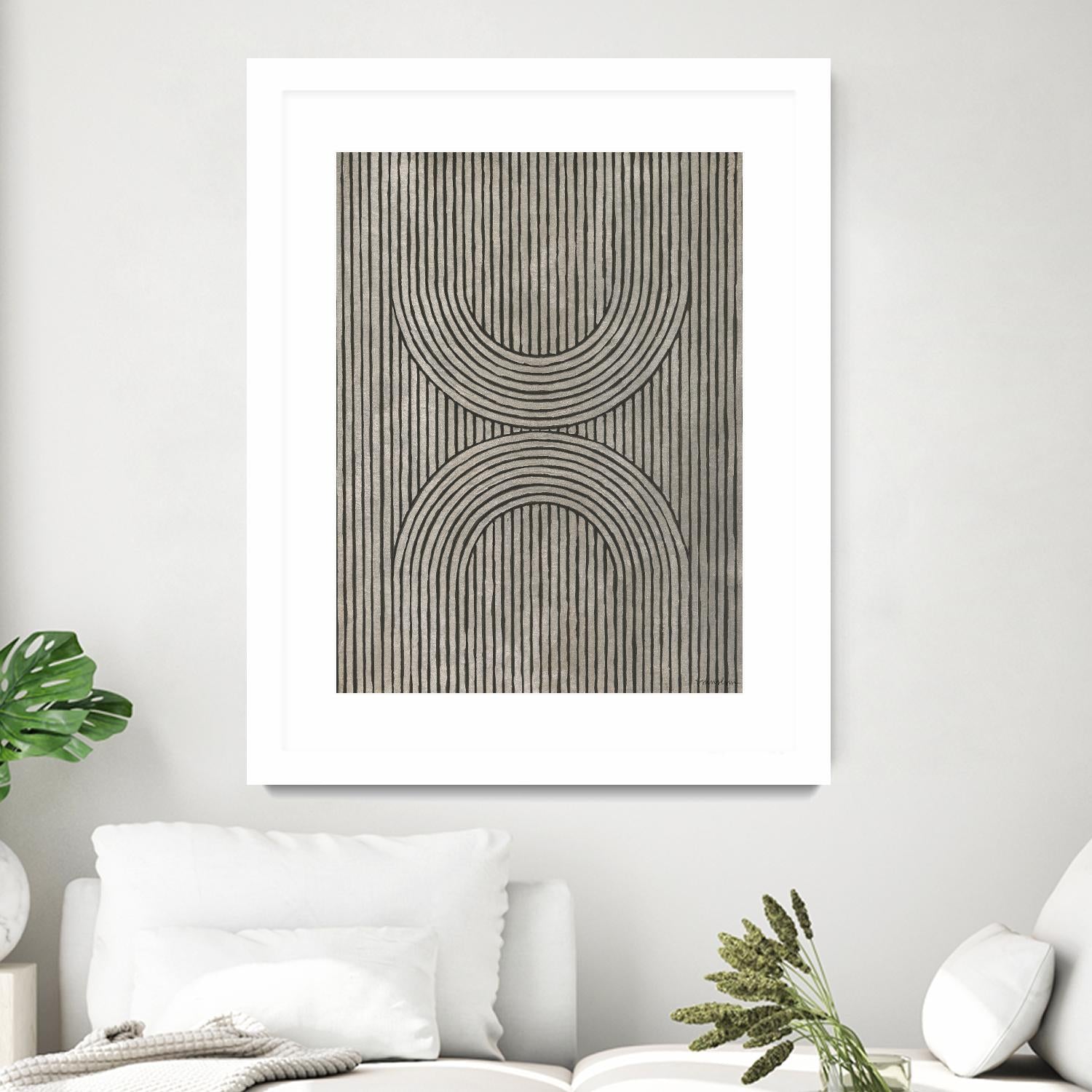 Cedar Grooves II by Vanna Lam on GIANT ART - black  abstract