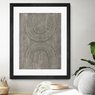 Cedar Grooves II by Vanna Lam on GIANT ART - black  abstract