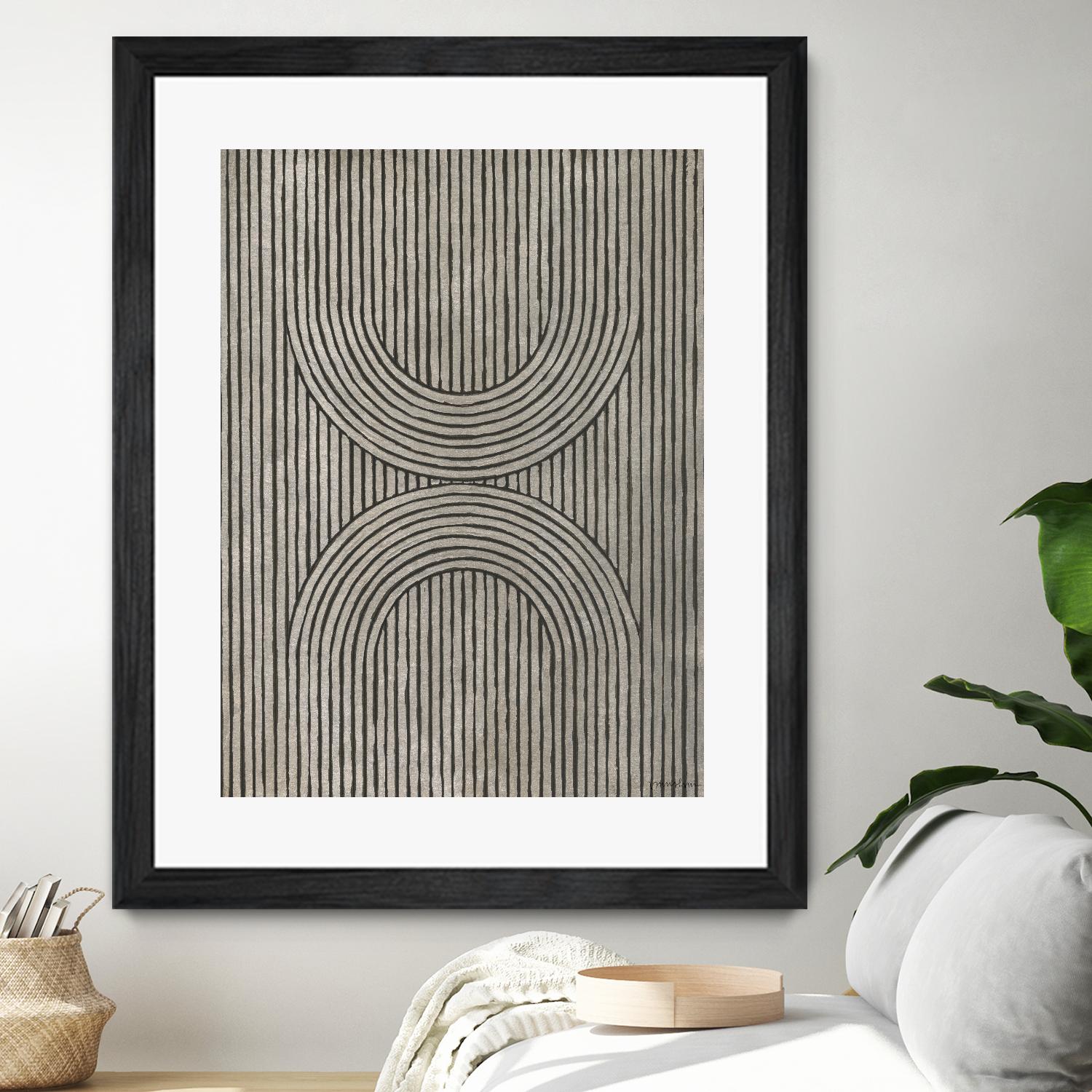 Cedar Grooves II by Vanna Lam on GIANT ART - black  abstract