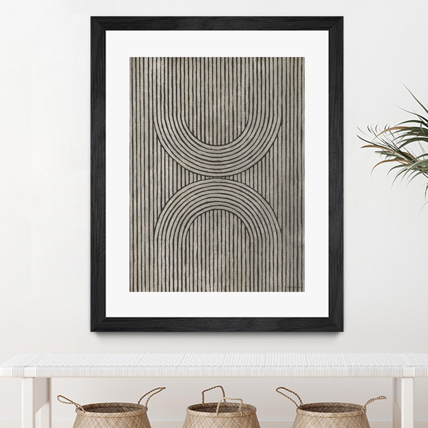 Cedar Grooves II by Vanna Lam on GIANT ART - black  abstract