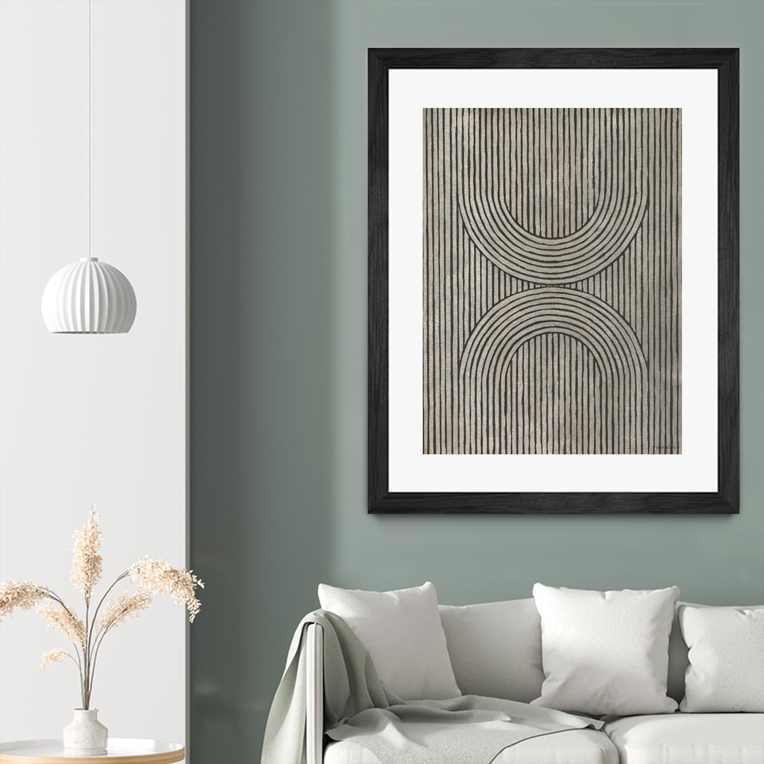 Cedar Grooves II by Vanna Lam on GIANT ART - black  abstract