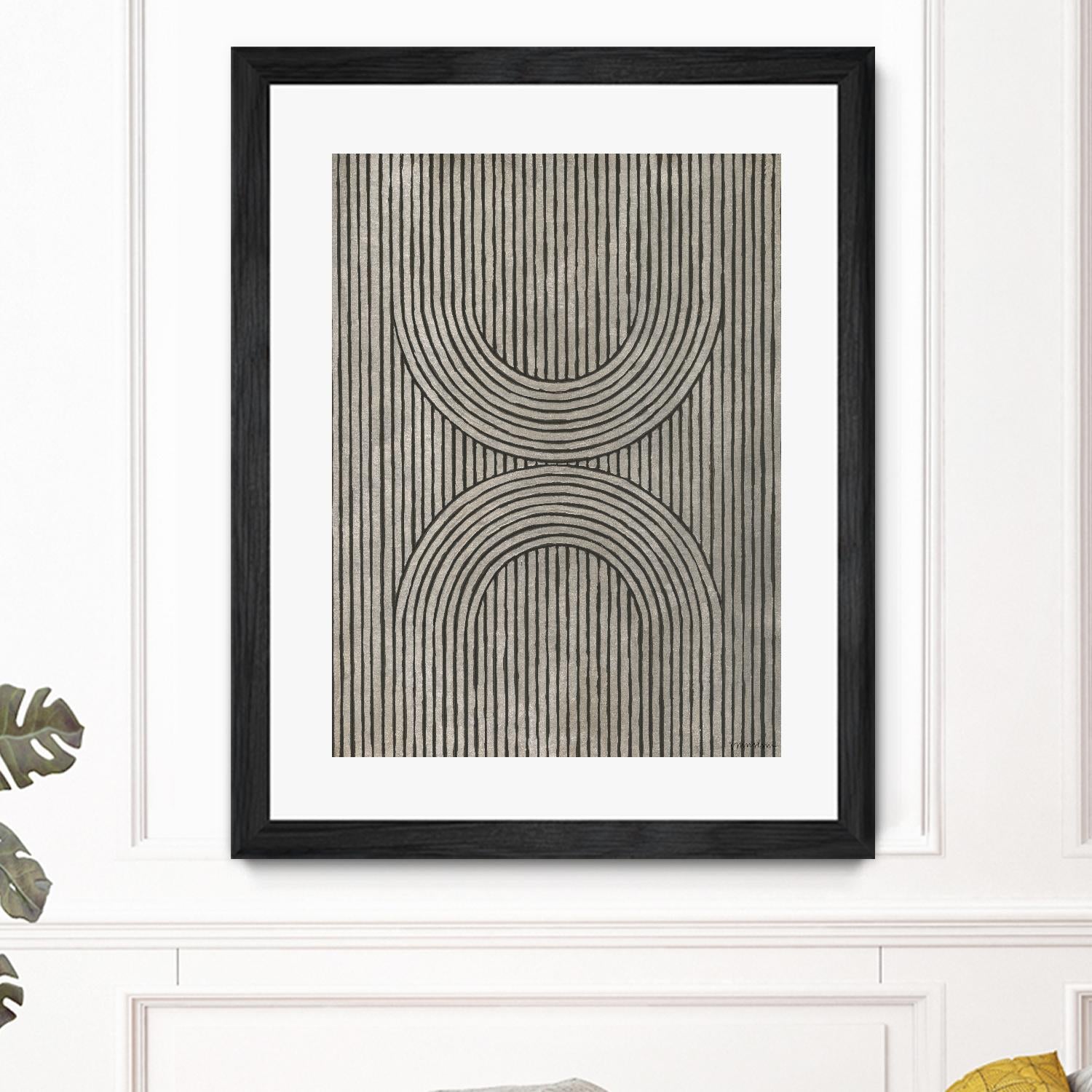 Cedar Grooves II by Vanna Lam on GIANT ART - black  abstract