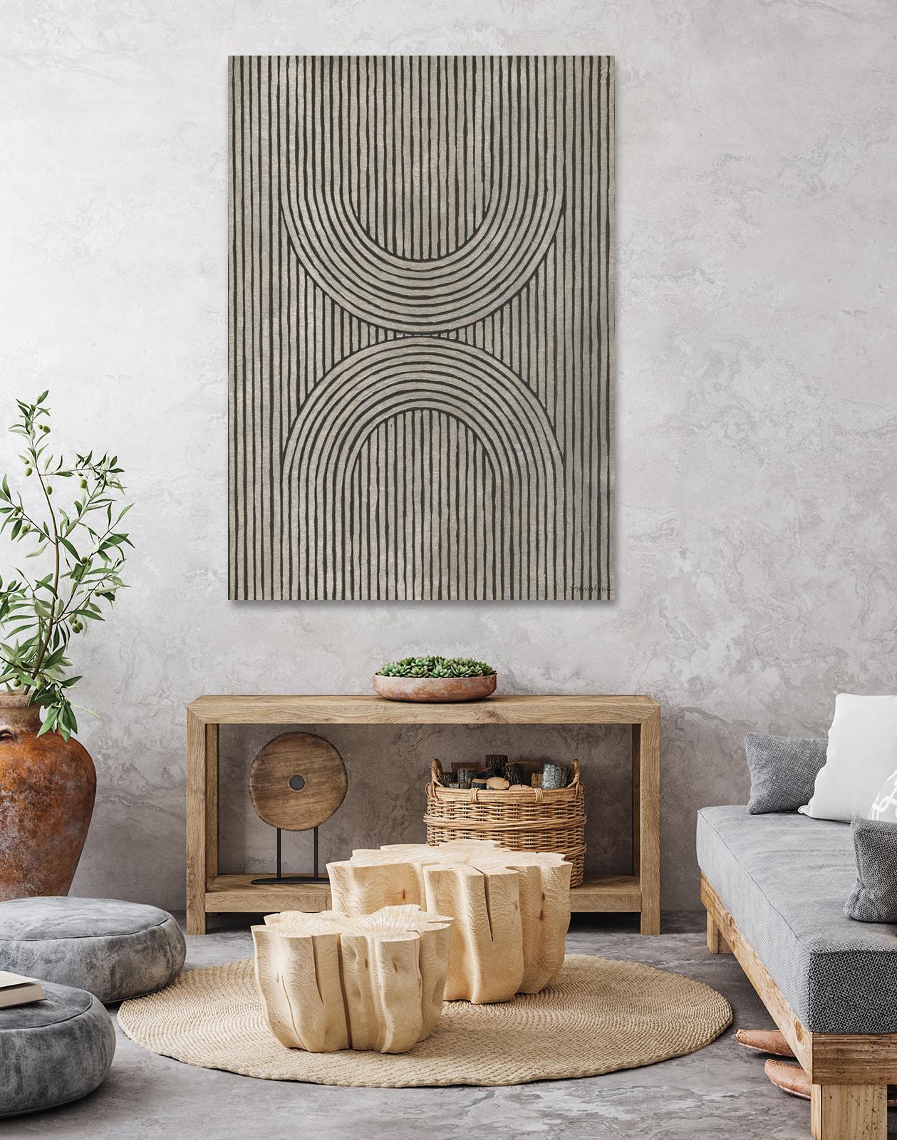 Cedar Grooves II by Vanna Lam on GIANT ART - black  abstract