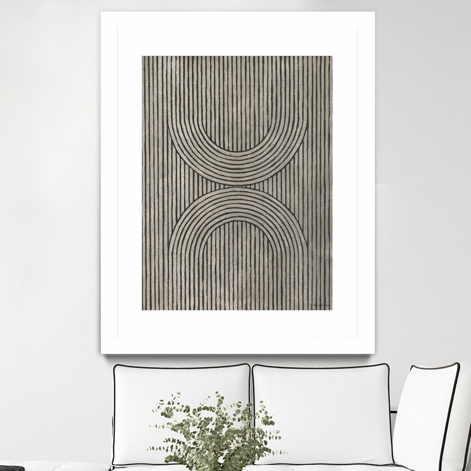 Cedar Grooves II by Vanna Lam on GIANT ART - black  abstract