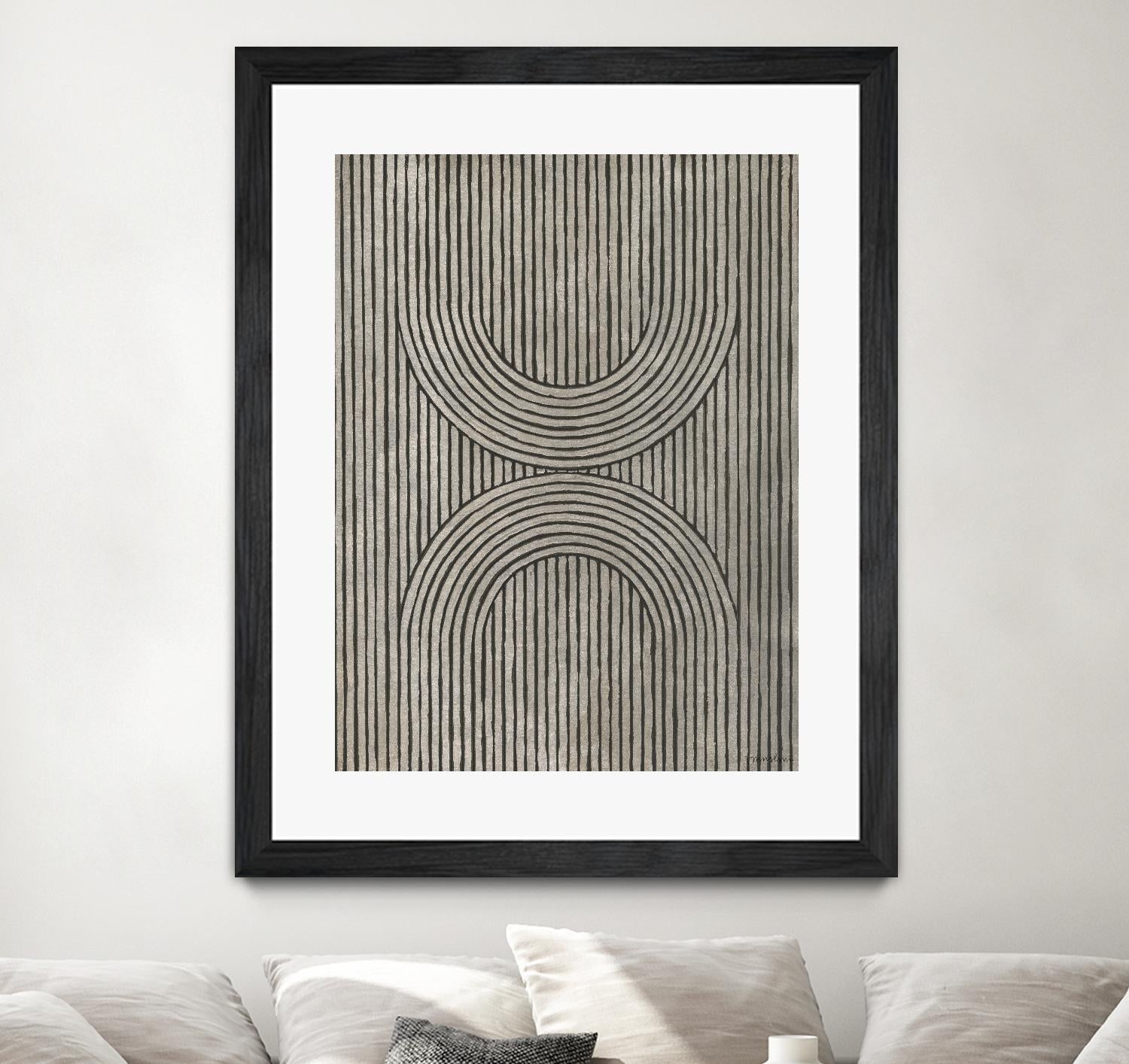 Cedar Grooves II by Vanna Lam on GIANT ART - black  abstract