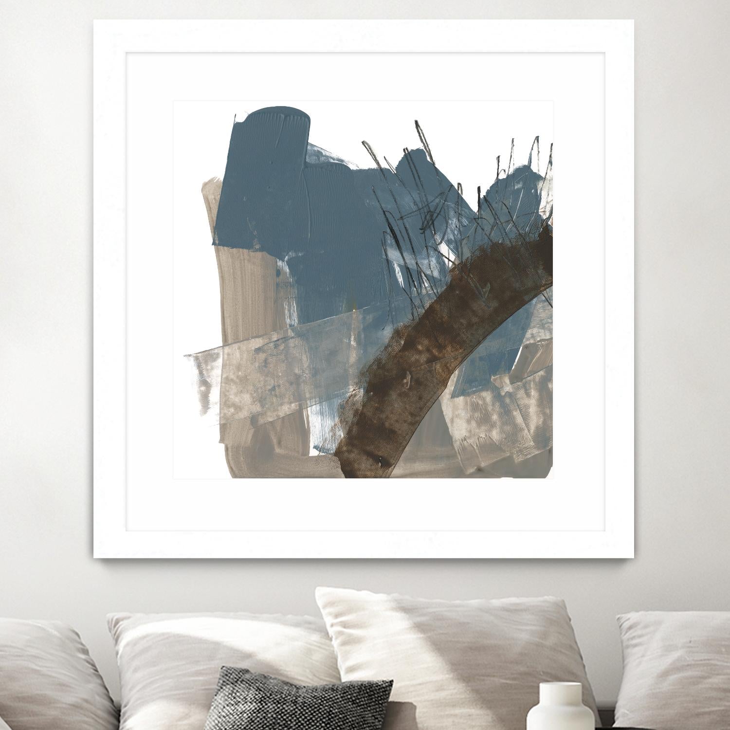 Neutral Arc I by Jennifer Goldberger on GIANT ART - white abstract abstract