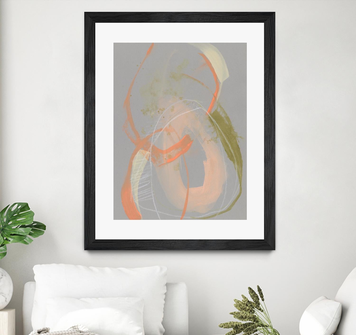 Pastel Loops I by Jennifer Goldberger on GIANT ART - orange abstract abstract