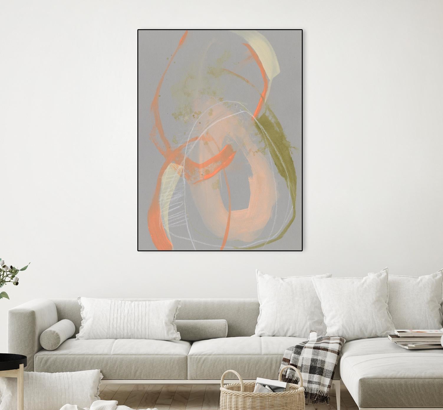 Pastel Loops I by Jennifer Goldberger on GIANT ART - orange abstract abstract