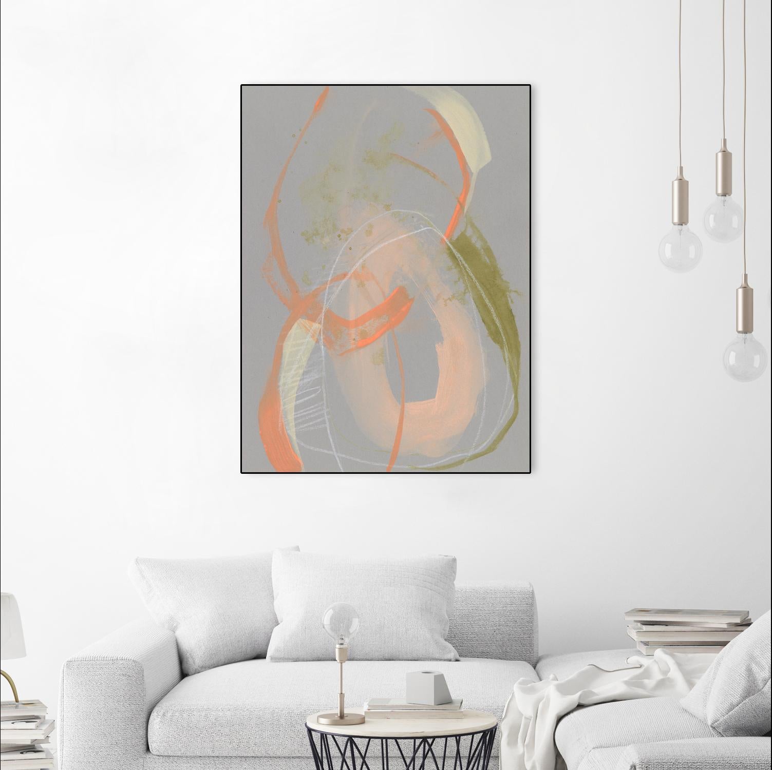 Pastel Loops I by Jennifer Goldberger on GIANT ART - orange abstract abstract