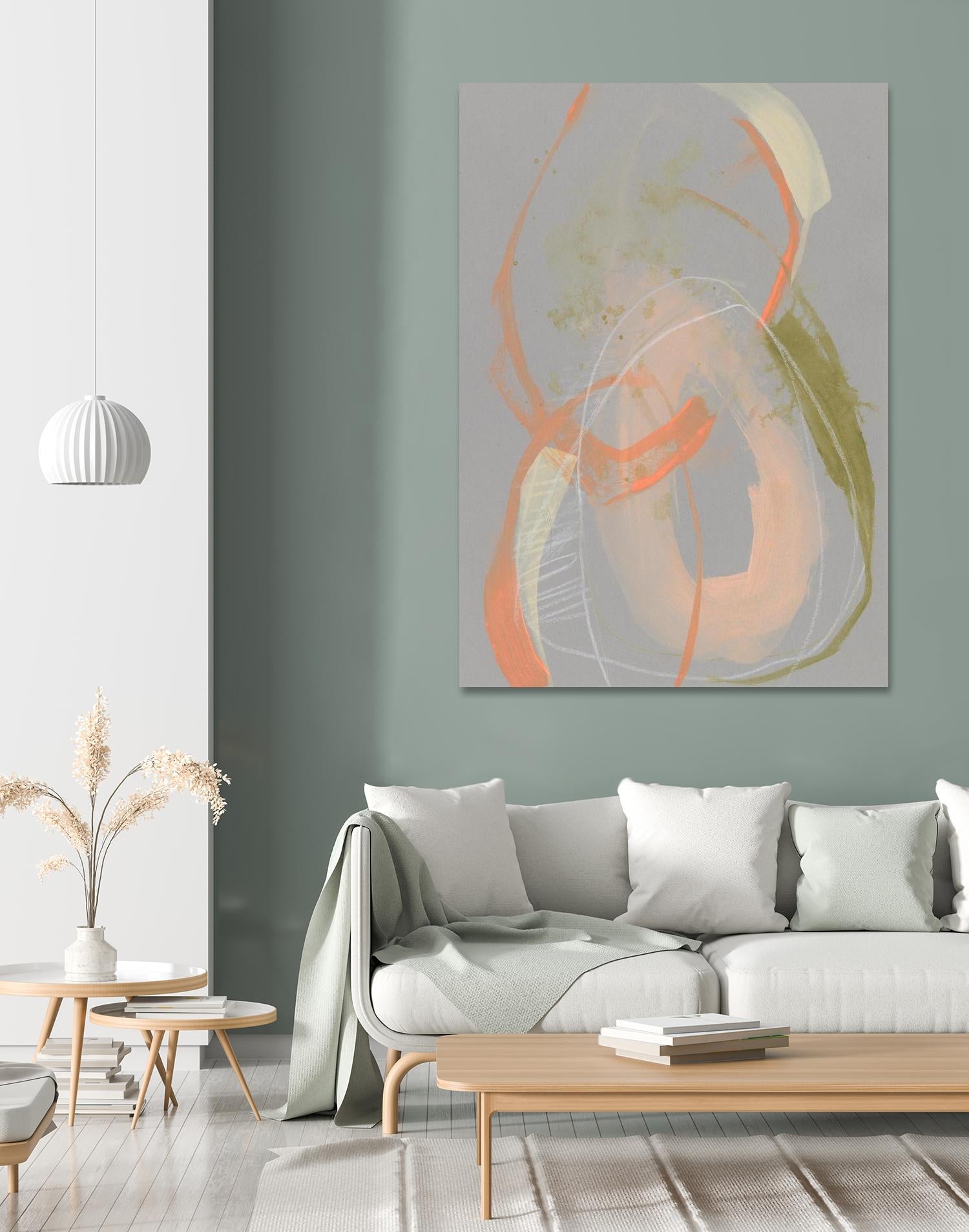 Pastel Loops I by Jennifer Goldberger on GIANT ART - orange abstract abstract