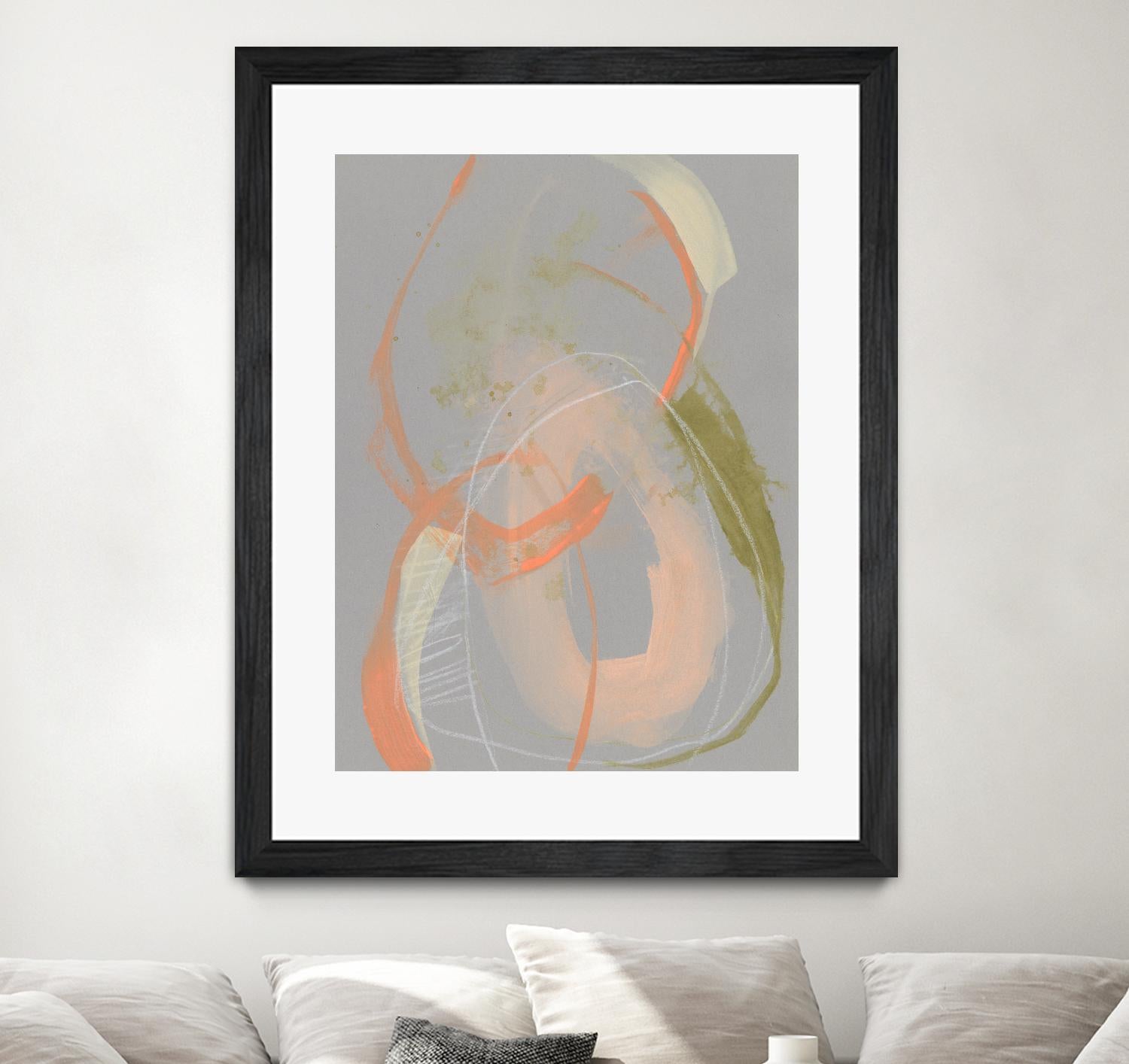 Pastel Loops I by Jennifer Goldberger on GIANT ART - orange abstract abstract