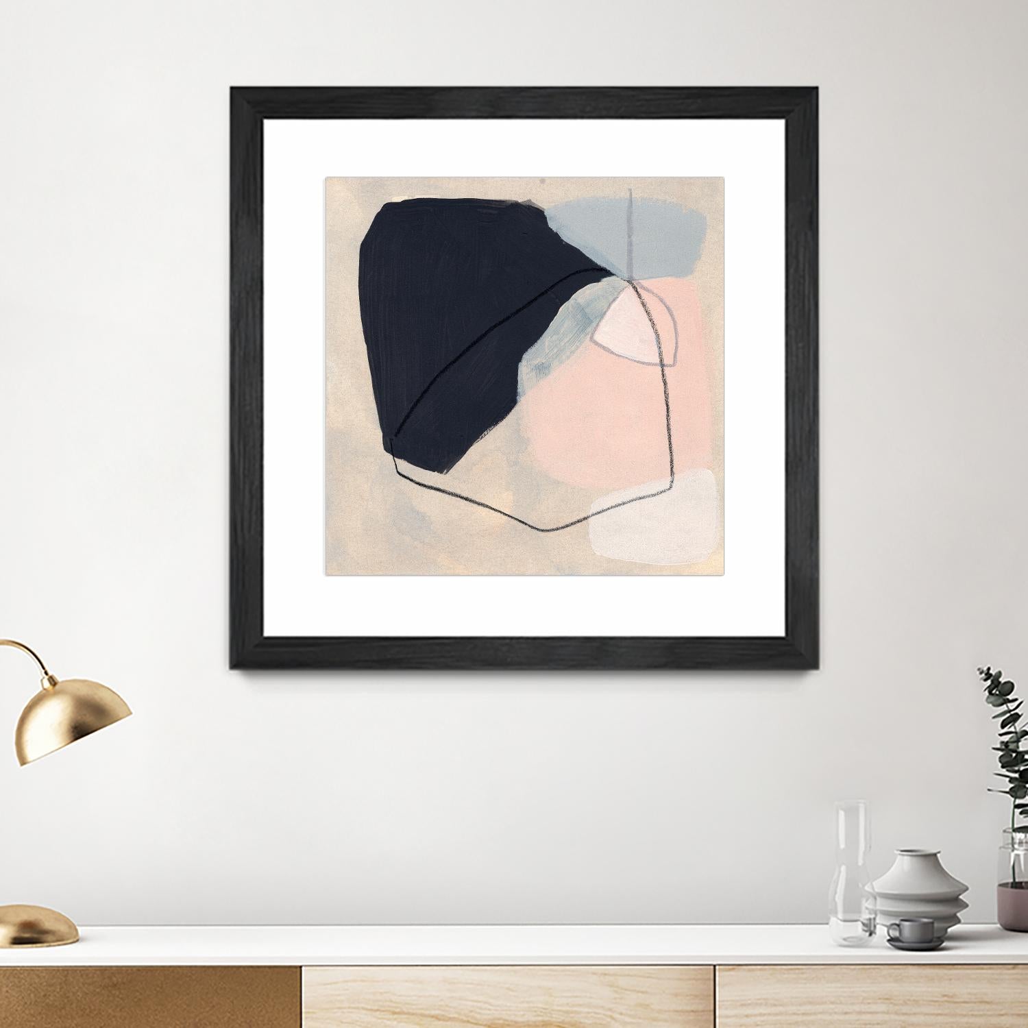 Keystone I by June Vess on GIANT ART - pink abstract abstract