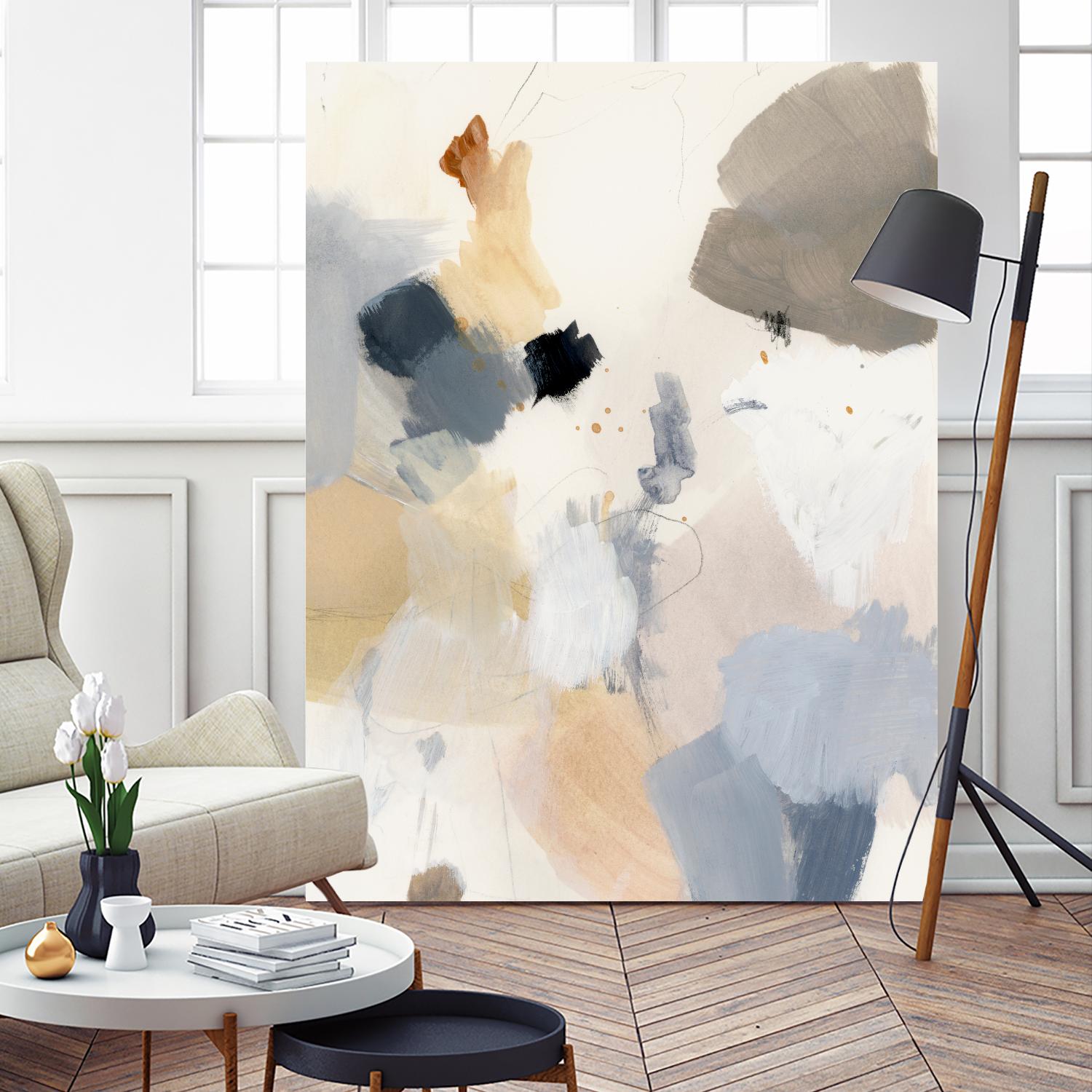 Neutral Scrawl II by Victoria Barnes on GIANT ART - grey  abstract abstract