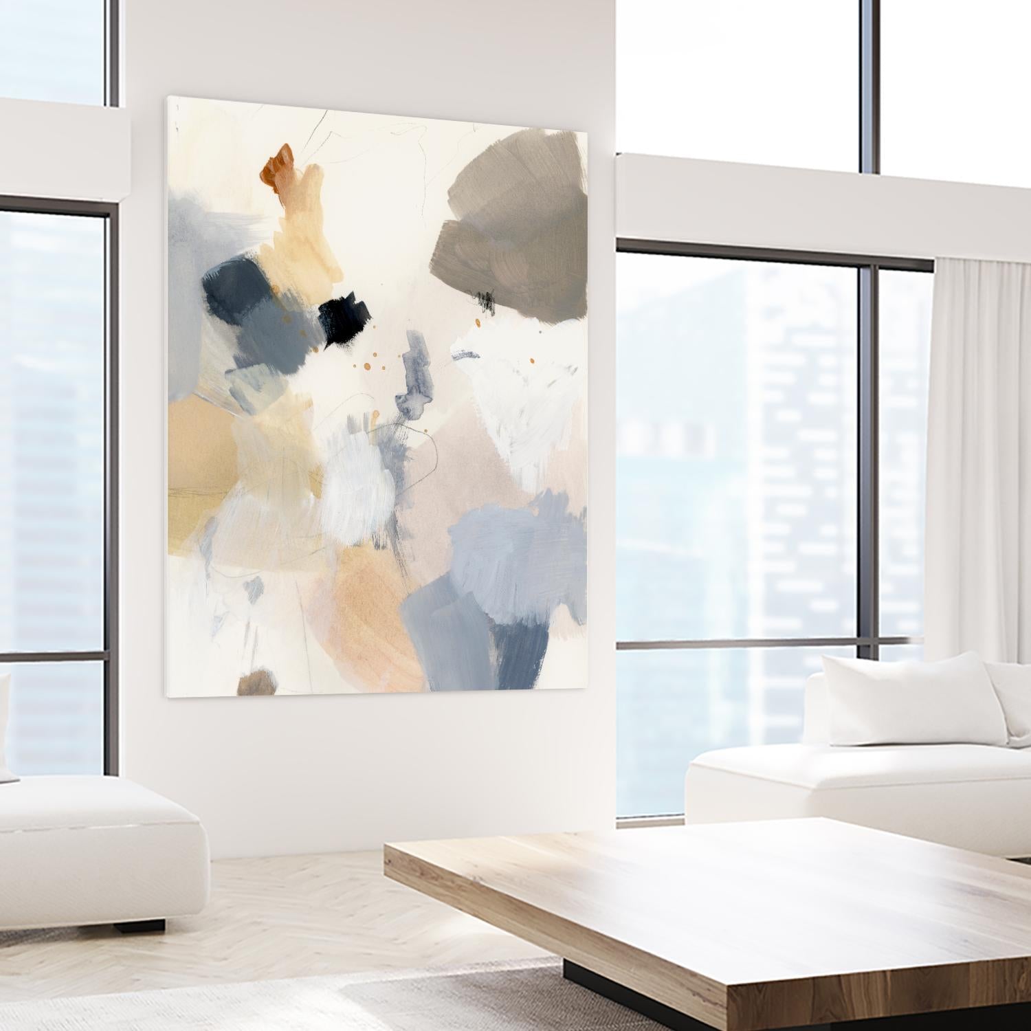 Neutral Scrawl II by Victoria Barnes on GIANT ART - grey  abstract abstract