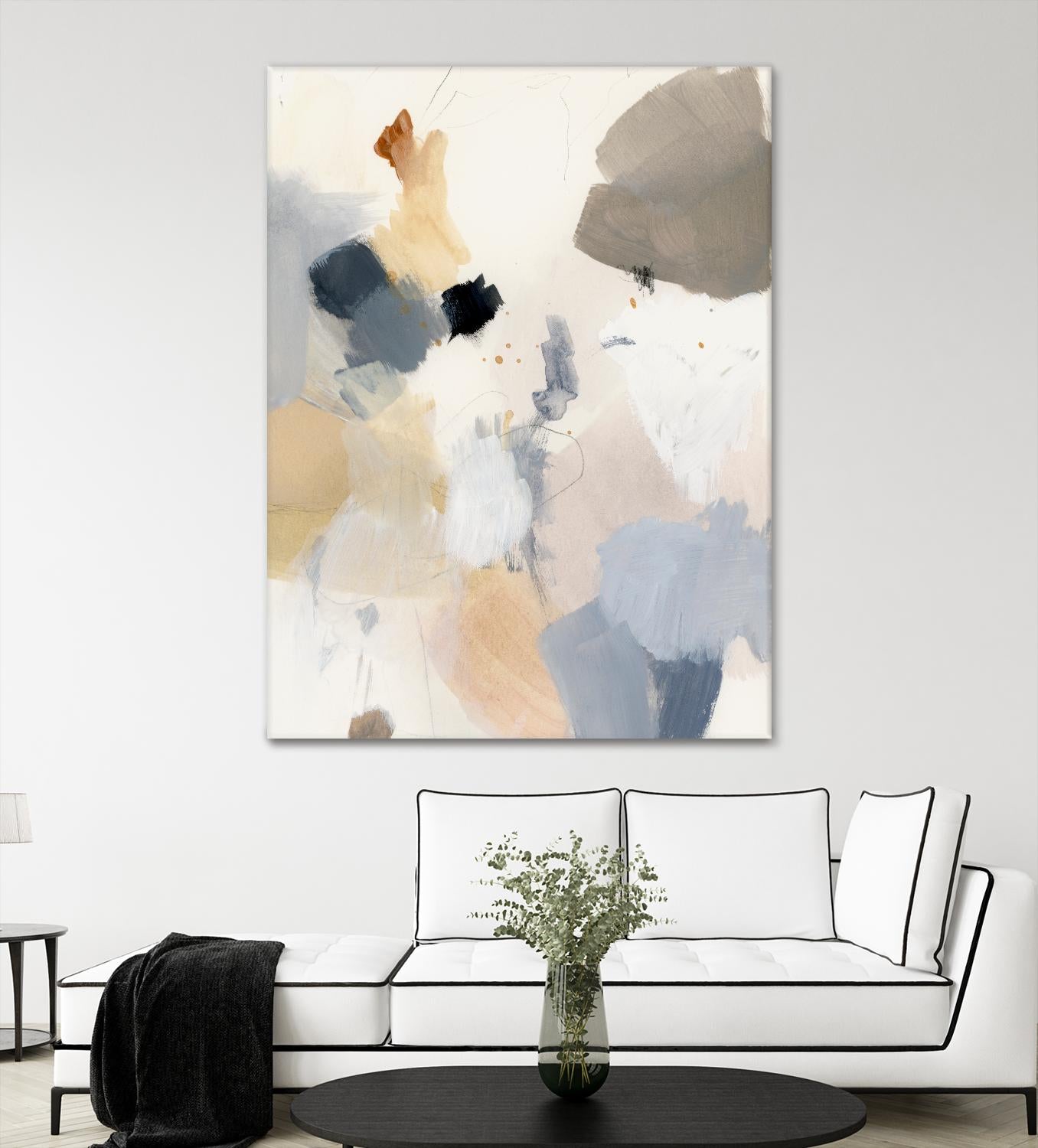 Neutral Scrawl II by Victoria Barnes on GIANT ART - grey  abstract abstract