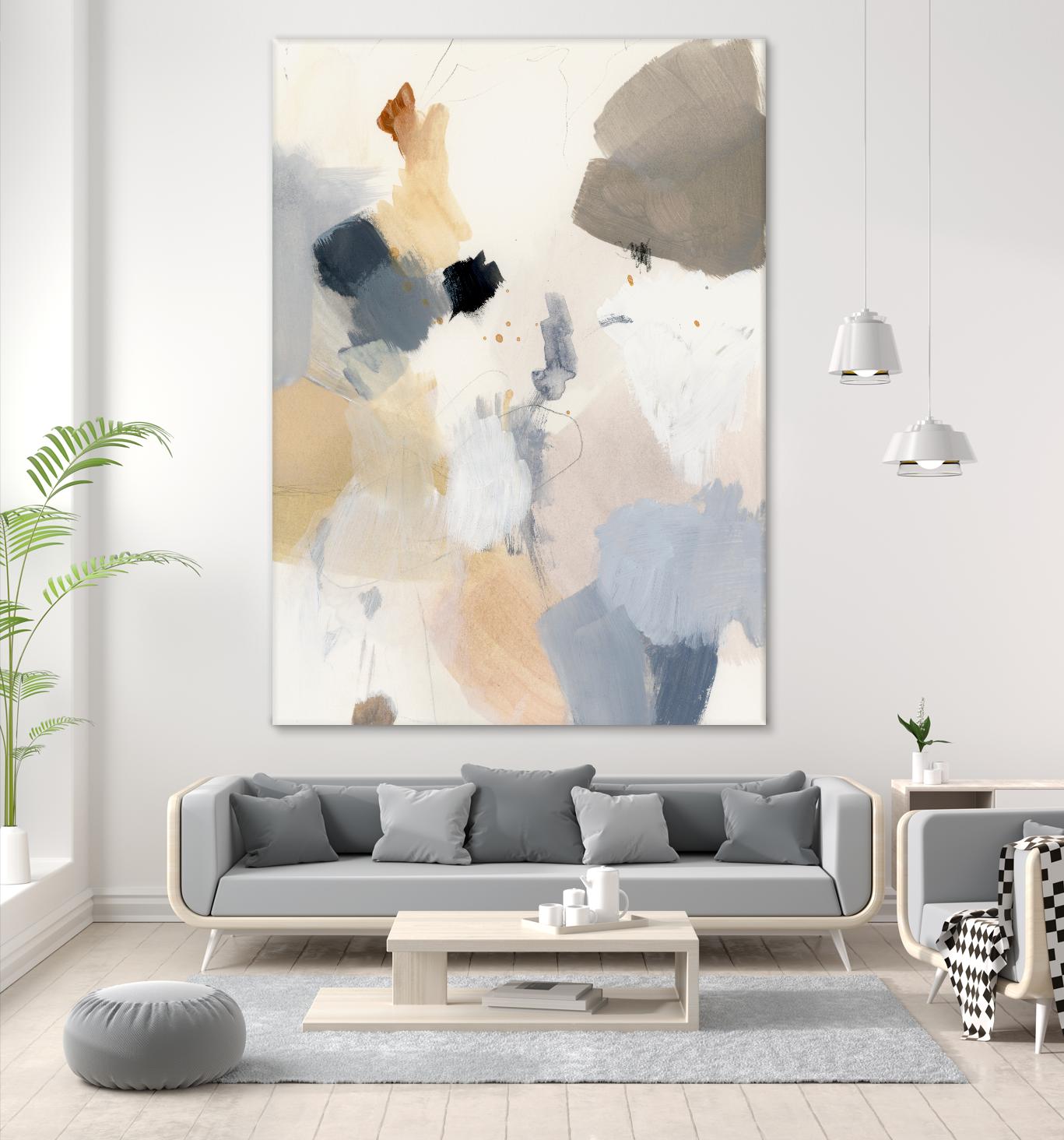 Neutral Scrawl II by Victoria Barnes on GIANT ART - grey  abstract abstract