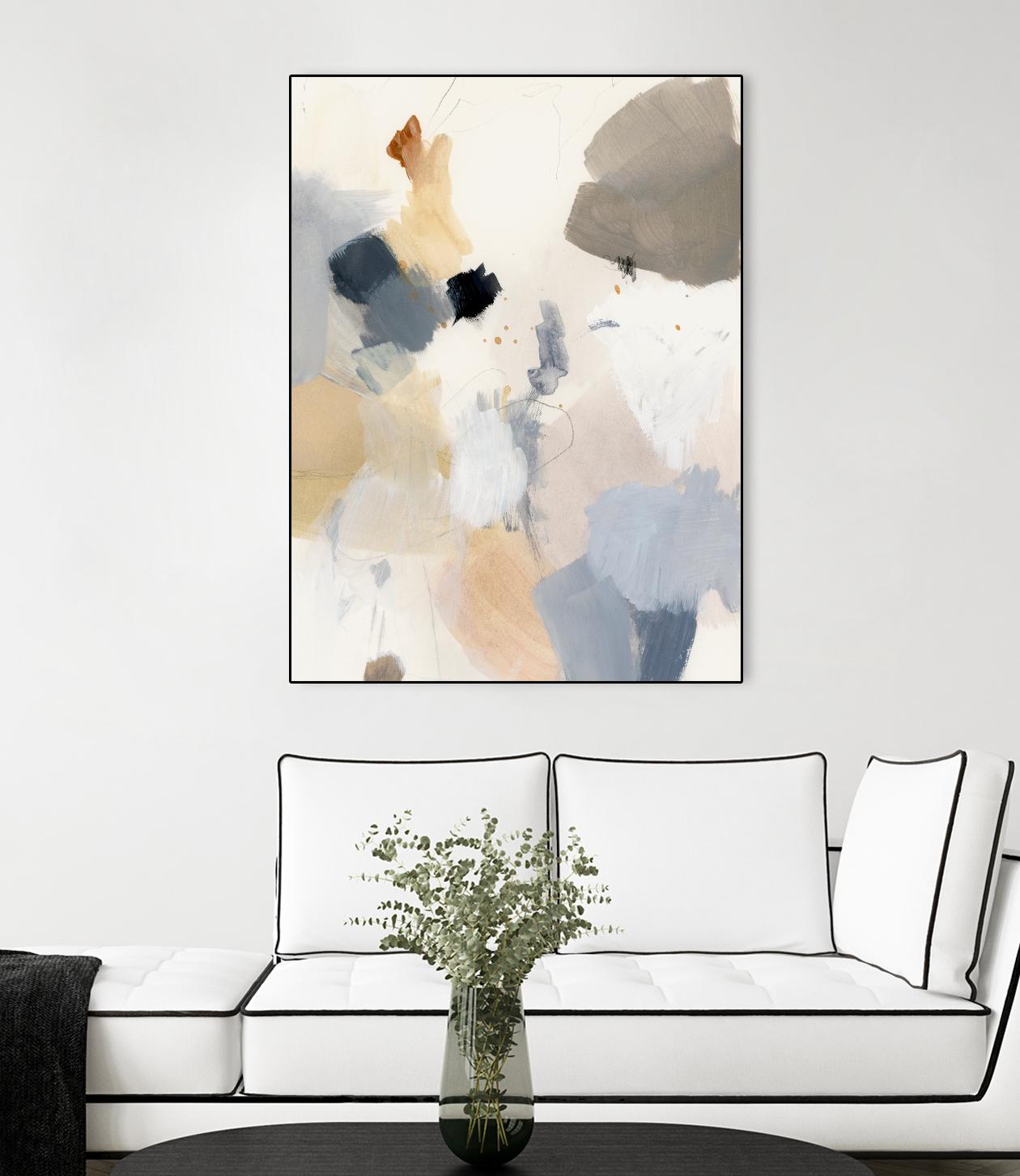 Neutral Scrawl II by Victoria Barnes on GIANT ART - grey  abstract abstract