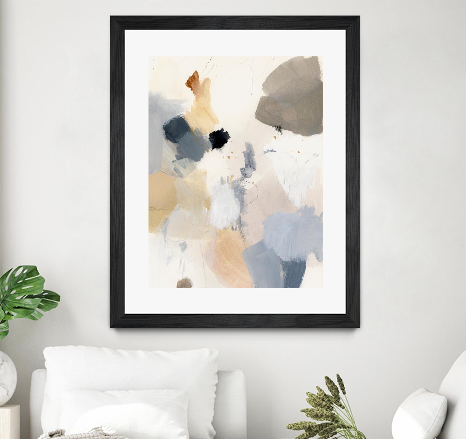Neutral Scrawl II by Victoria Barnes on GIANT ART - grey  abstract abstract