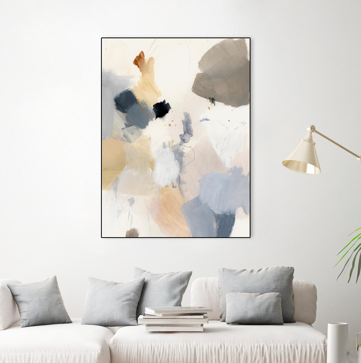 Neutral Scrawl II by Victoria Barnes on GIANT ART - grey  abstract abstract