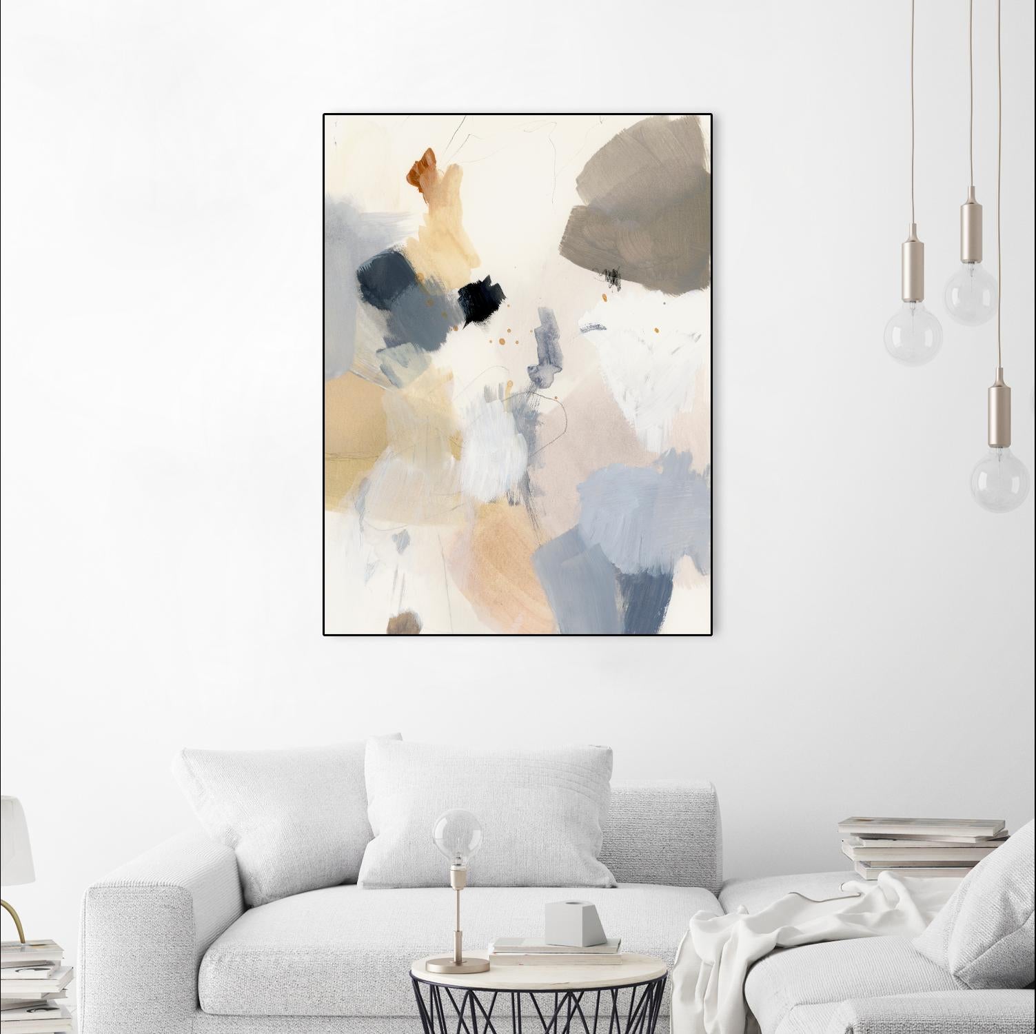 Neutral Scrawl II by Victoria Barnes on GIANT ART - grey  abstract abstract