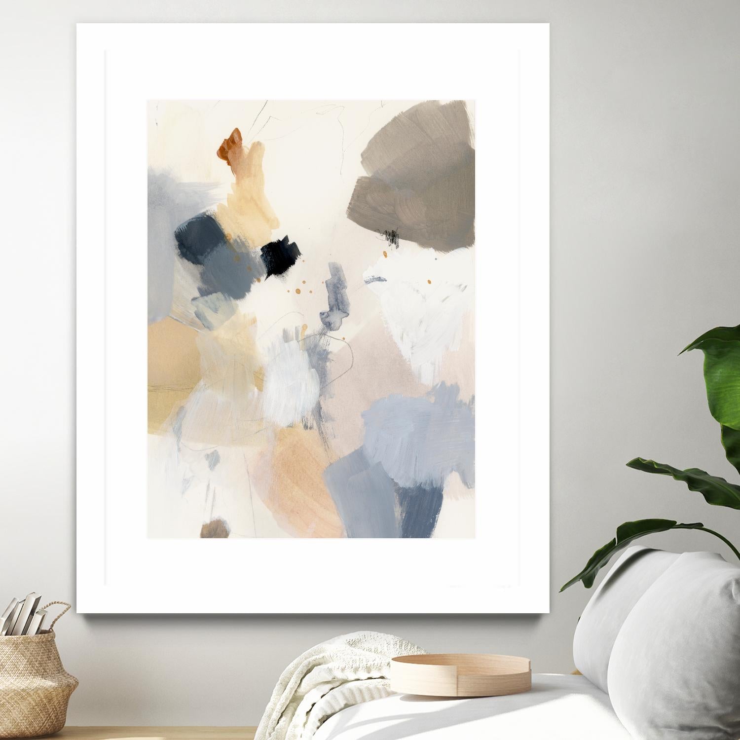 Neutral Scrawl II by Victoria Barnes on GIANT ART - grey  abstract abstract