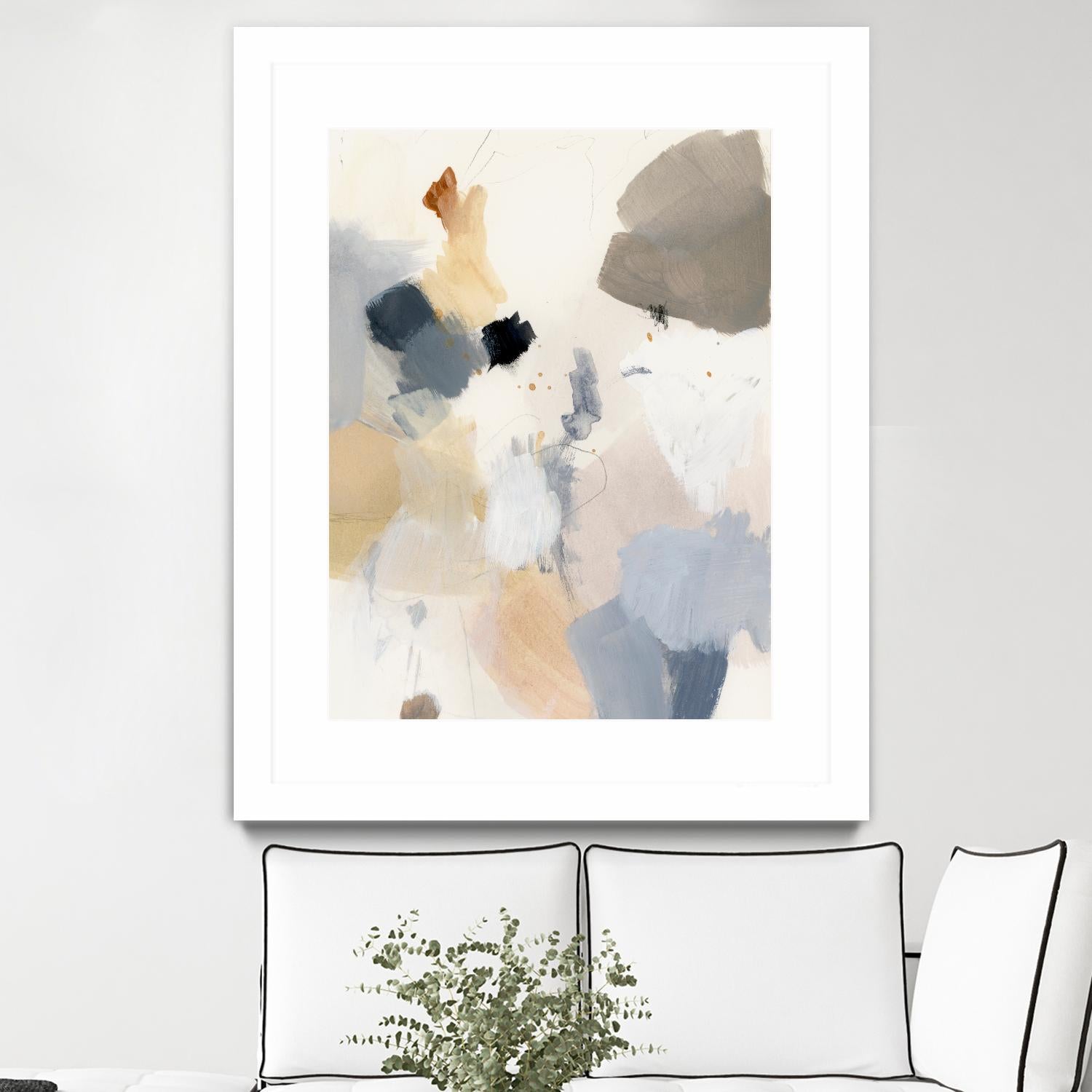 Neutral Scrawl II by Victoria Barnes on GIANT ART - grey  abstract abstract