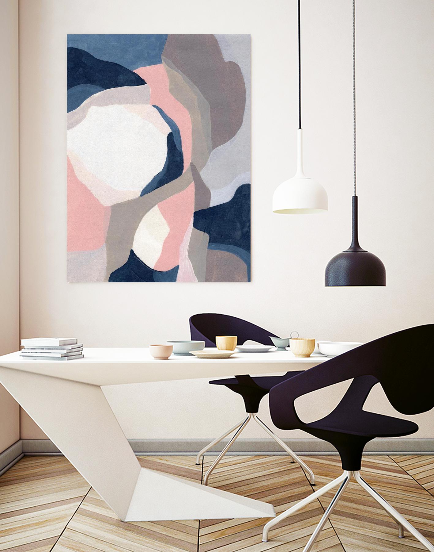 Intertwined Tones II by June Vess on GIANT ART - pink abstract abstract