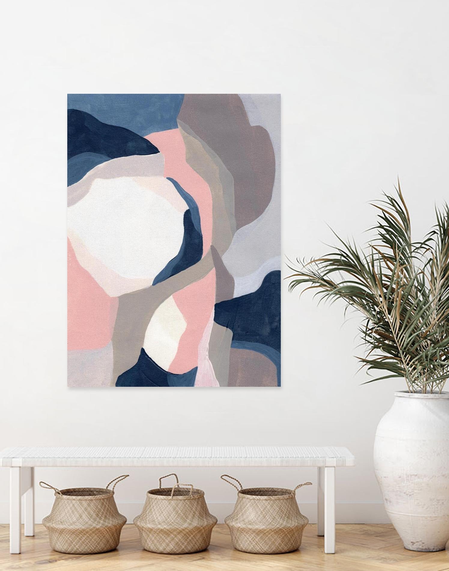 Intertwined Tones II by June Vess on GIANT ART - pink abstract abstract