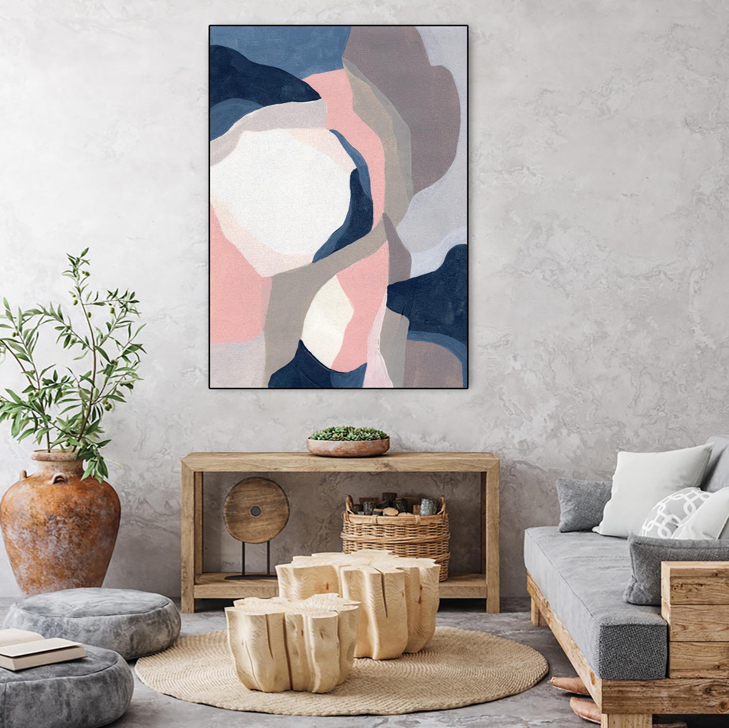 Intertwined Tones II by June Vess on GIANT ART - pink abstract abstract