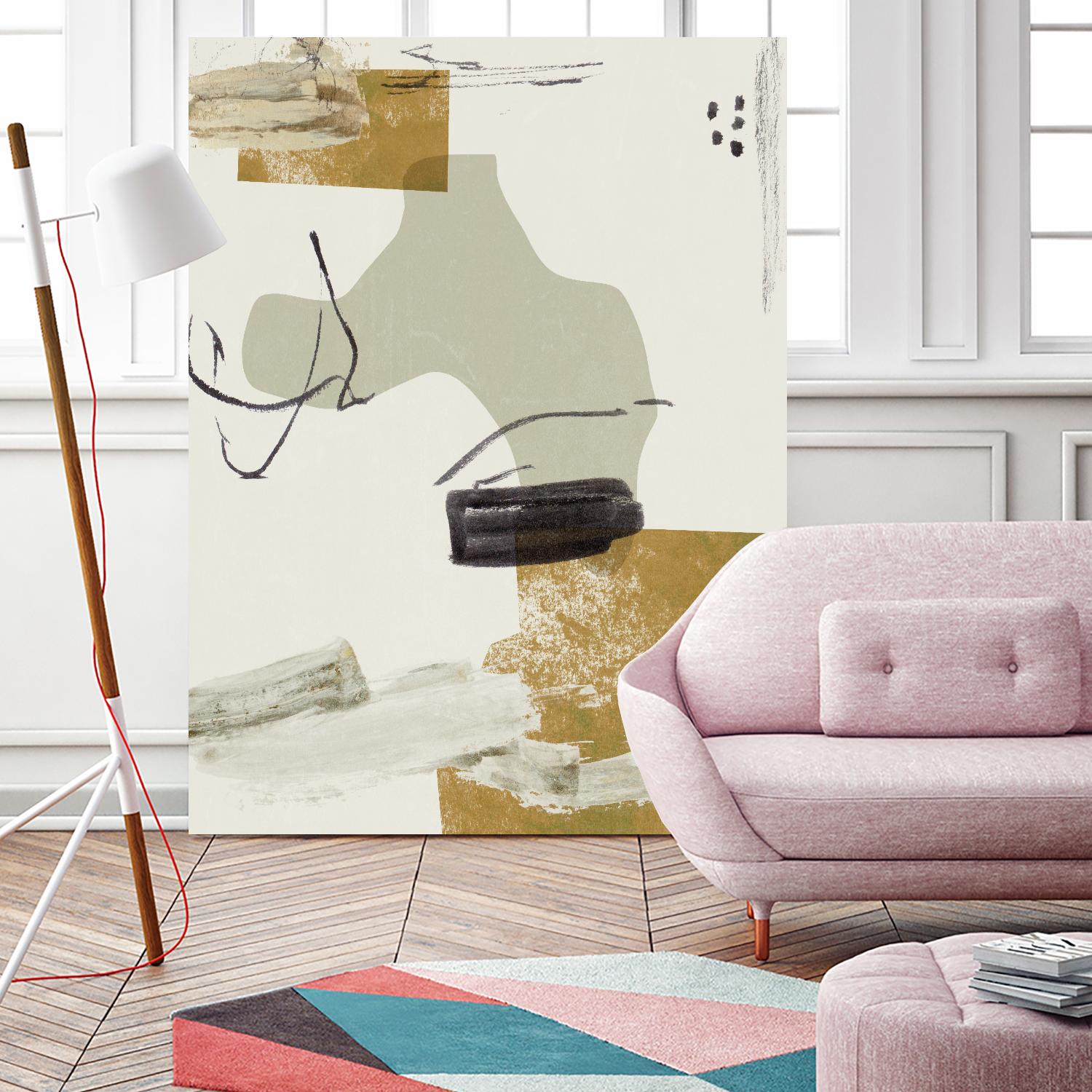 Over the Line IV by Melissa Wang on GIANT ART - beige abstract abstract