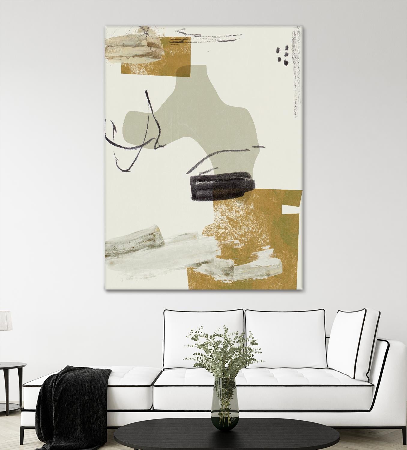 Over the Line IV by Melissa Wang on GIANT ART - beige abstract abstract