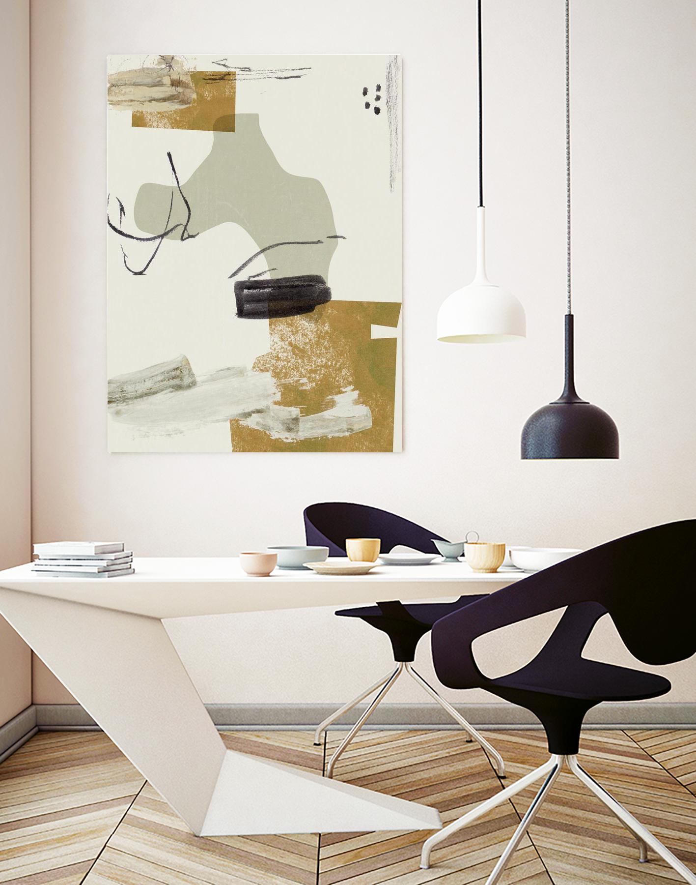 Over the Line IV by Melissa Wang on GIANT ART - beige abstract abstract